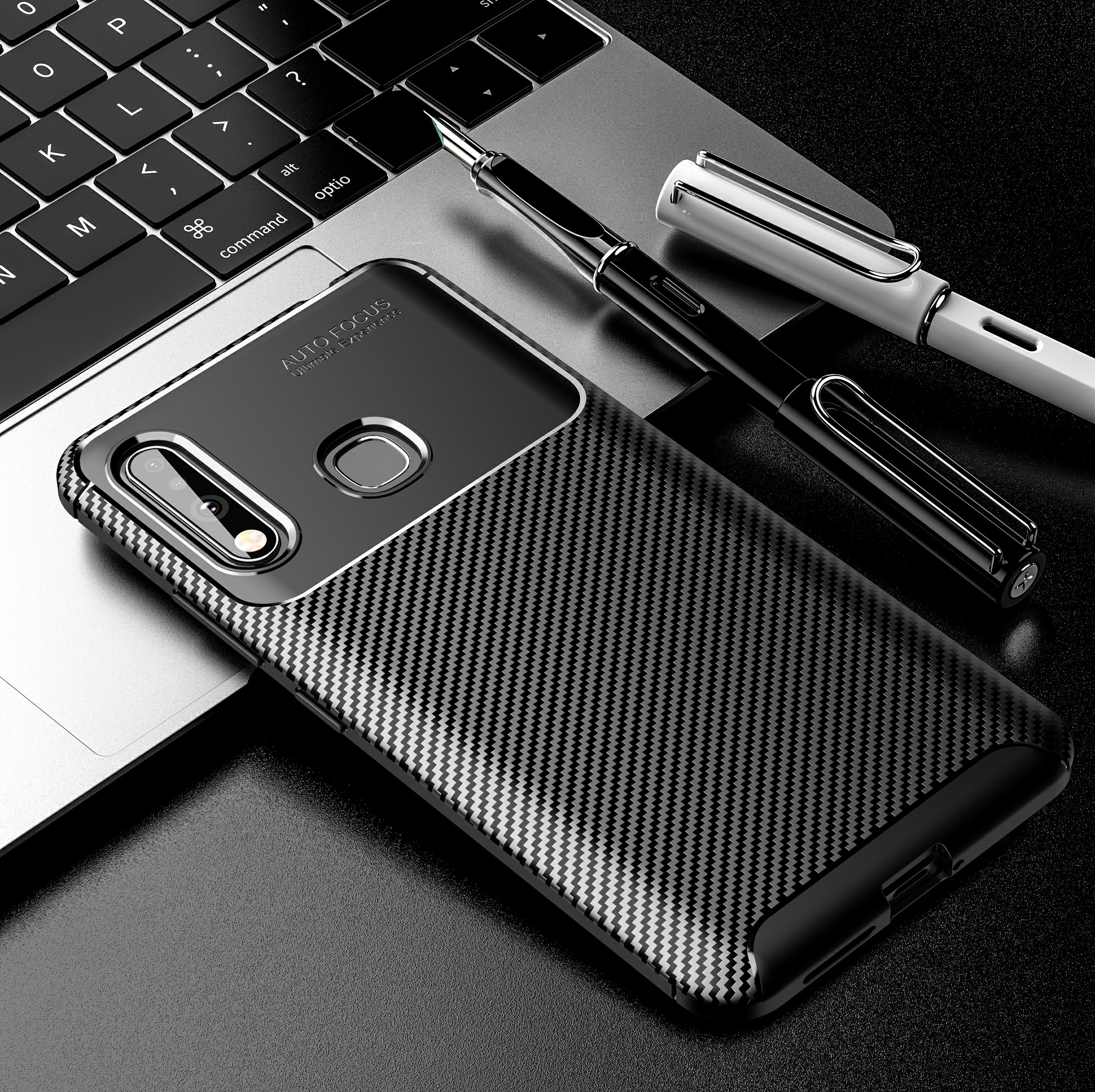 Падение Устойчивого Углеродного Волокна ТПУ Задний Чехол Для Samsung Galaxy A70E - Чернить, Galaxy A70e
Падение Устойчивого Углеродного Волокна ТПУ Задний Чехол Для Samsung Galaxy A70E - Чернить, Galaxy A70e