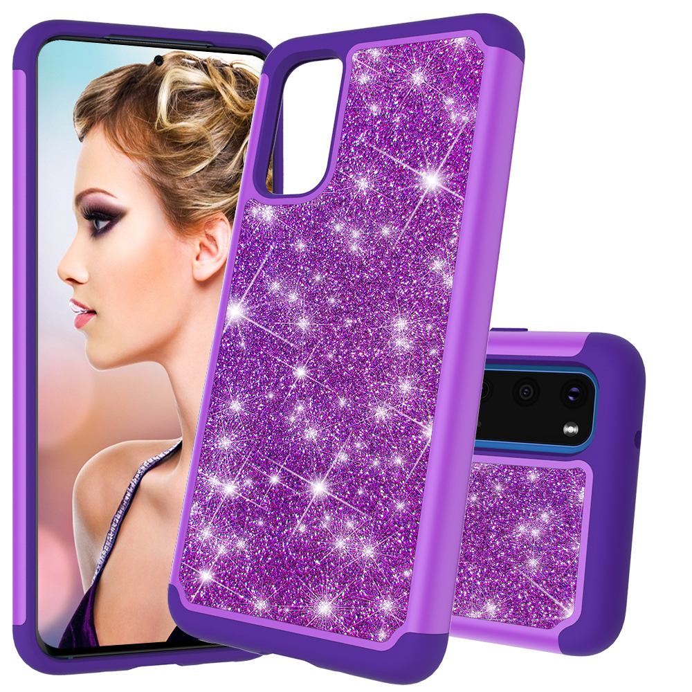 Glitter Powder Hybrid PC TPU Shockproof Case Phone Shell for Samsung Galaxy S20 - Purple, Galaxy S20
Glitter Powder Hybrid PC TPU Shockproof Case Phone Shell for Samsung Galaxy S20 - Purple, Galaxy S20