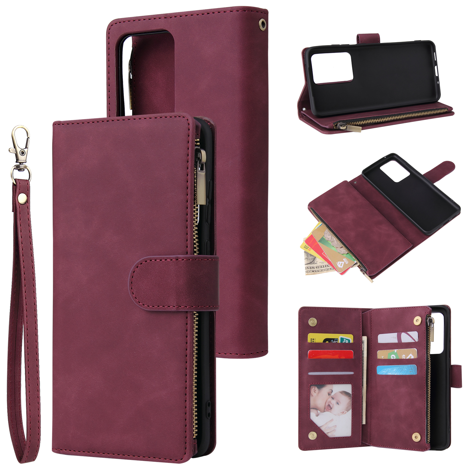 Zipper Pocket Multiple Card Slots Leather Stand Case for Samsung Galaxy S20 Ultra - Red, Galaxy S20 Ultra
Zipper Pocket Multiple Card Slots Leather Stand Case for Samsung Galaxy S20 Ultra - Red, Galaxy S20 Ultra