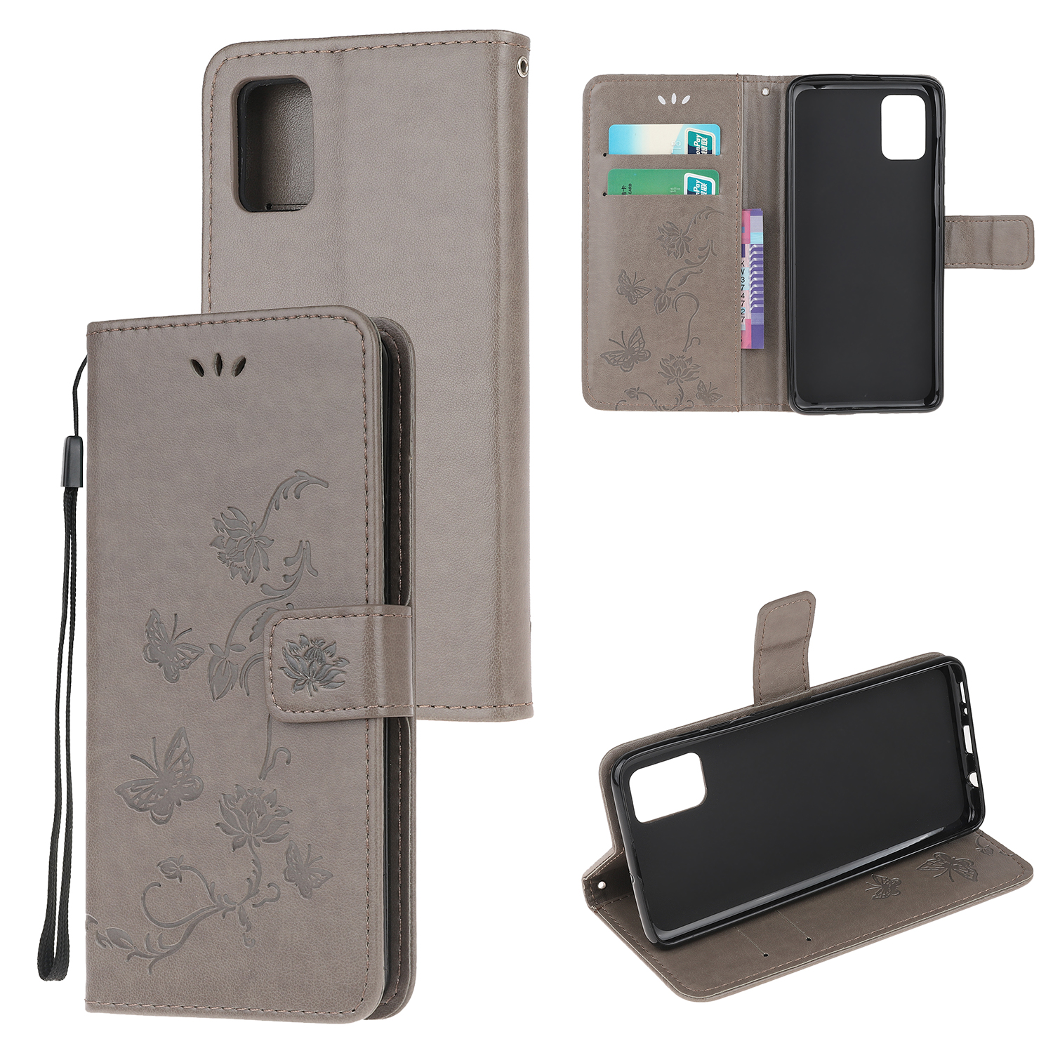 Imprint Butterfly Flower Wallet Leather Cell Phone Case for Samsung Galaxy A51 5G - Grey, Other Samsung Models
Imprint Butterfly Flower Wallet Leather Cell Phone Case for Samsung Galaxy A51 5G - Grey, Other Samsung Models