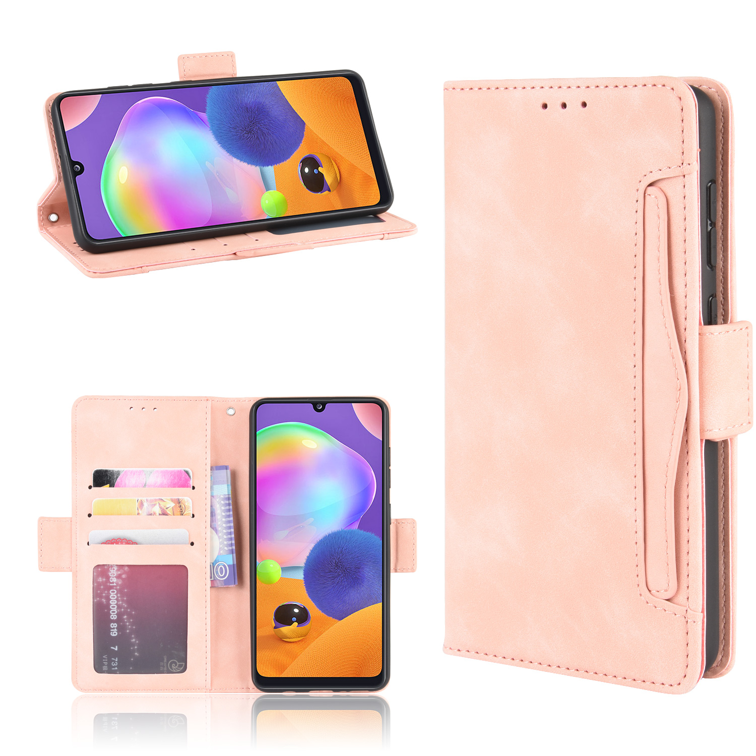 PU Leather with Multiple Card Slots Mobile Shell for Samsung Galaxy A31 - Pink, Galaxy A31
PU Leather with Multiple Card Slots Mobile Shell for Samsung Galaxy A31 - Pink, Galaxy A31