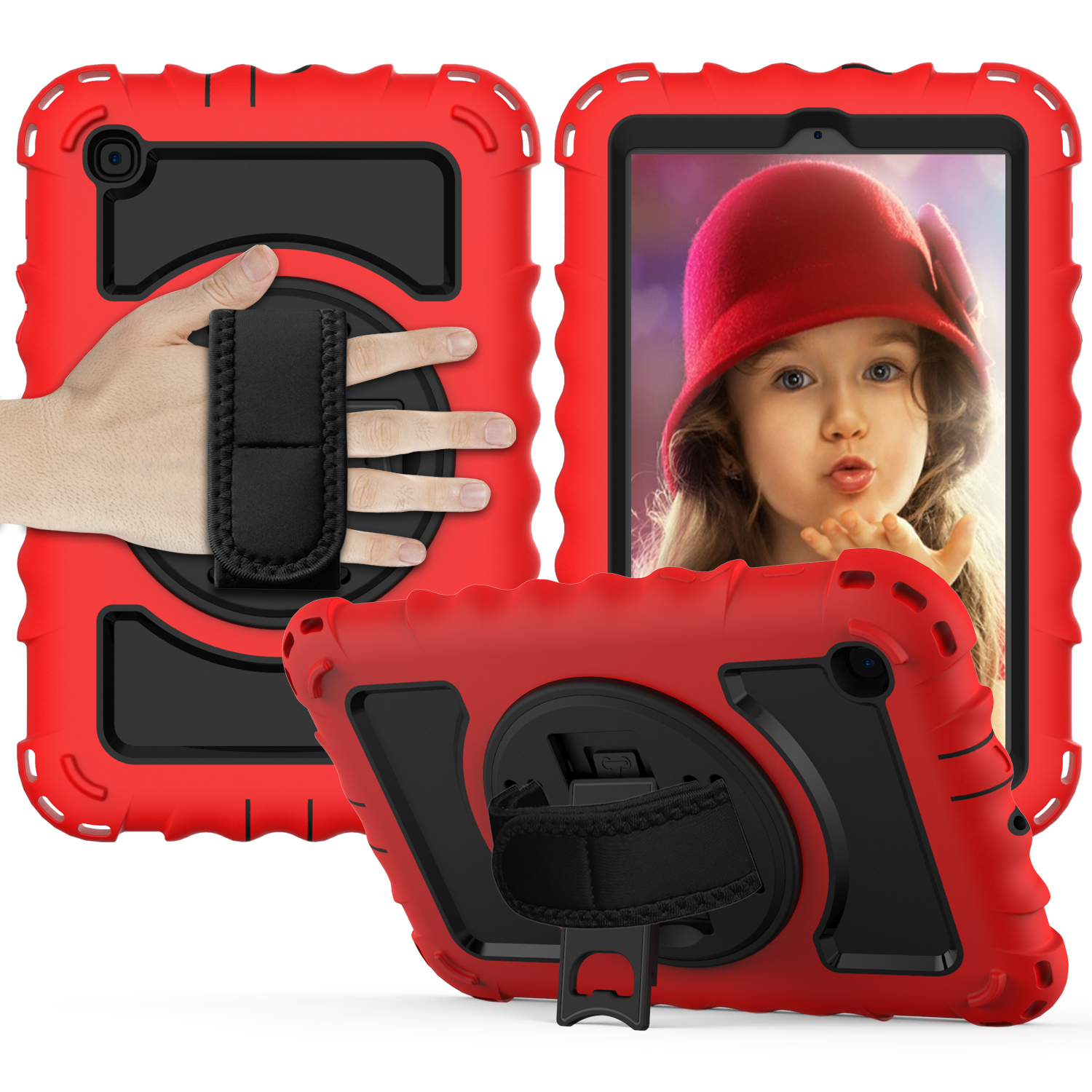 PC + TPU Hybrid Cover with Swivel Kickstand Hand Strap and Shoulder Strap for Samsung Galaxy Tab A 8.4 (2020) - Red, Galaxy Tab A 8.4 (2020)
PC + TPU Hybrid Cover with Swivel Kickstand Hand Strap and Shoulder Strap for Samsung Galaxy Tab A 8.4 (2020) - Red, Galaxy Tab A 8.4 (2020)
