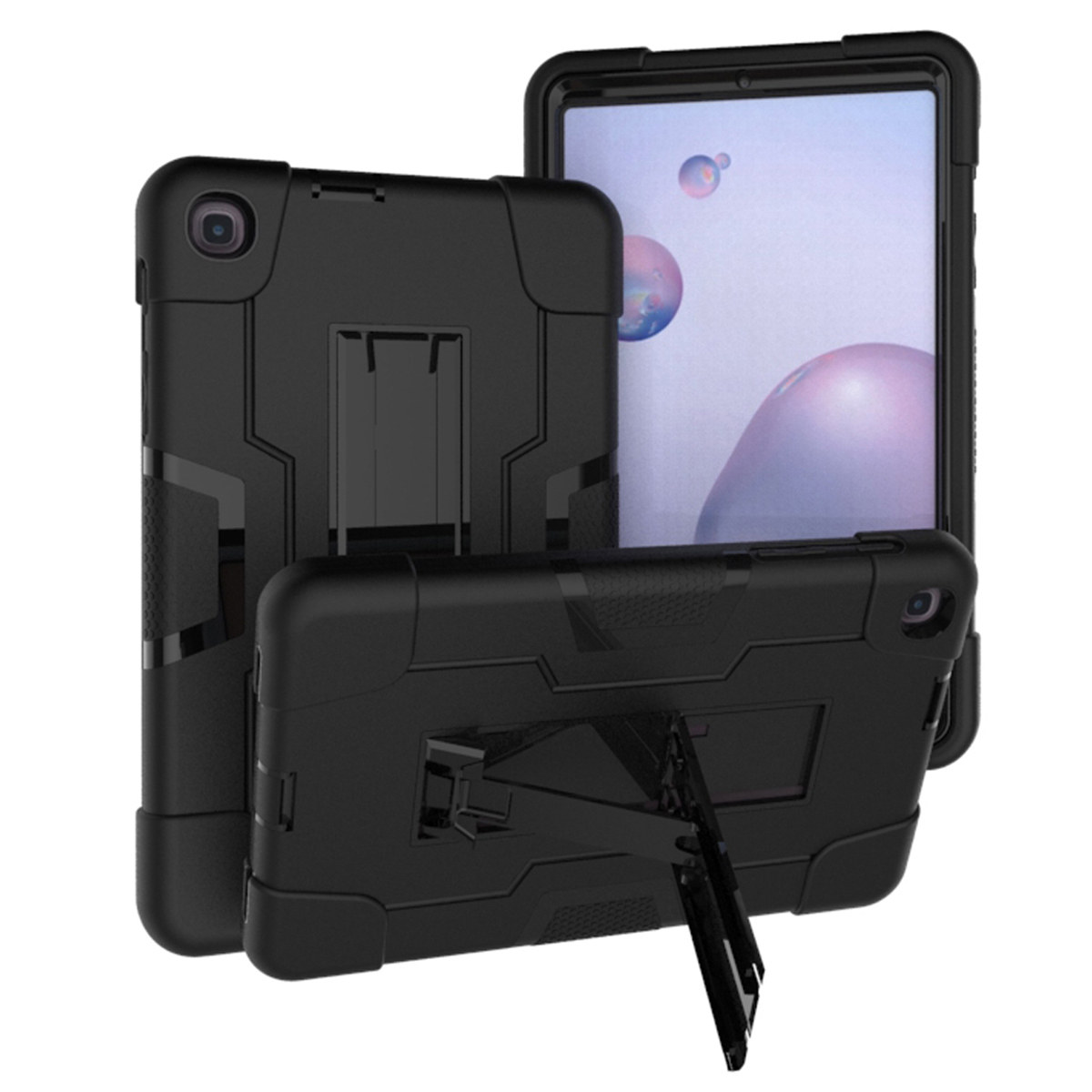 Kickstand Shock Proof TPU + PC + Silicone Combo Protective Cover for Samsung Galaxy Tab A 8.4 (2020) - Black, Galaxy Tab A 8.4 (2020)
Kickstand Shock Proof TPU + PC + Silicone Combo Protective Cover for Samsung Galaxy Tab A 8.4 (2020) - Black, Galaxy Tab A 8.4 (2020)