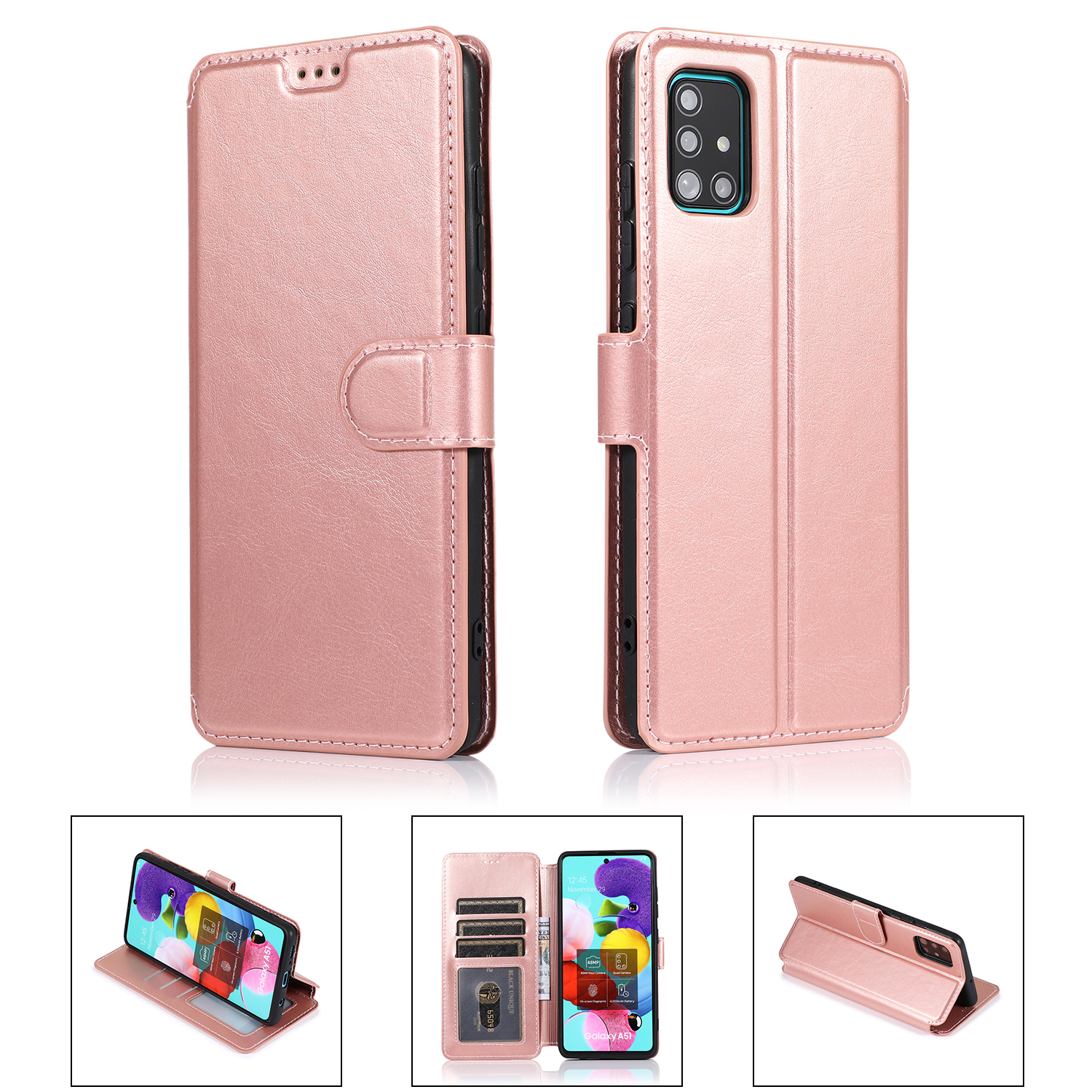 PU Leather + TPU Wallet Style Case for Samsung Galaxy A71 SM-A715 - Rose Gold, Galaxy A71 4G
PU Leather + TPU Wallet Style Case for Samsung Galaxy A71 SM-A715 - Rose Gold, Galaxy A71 4G