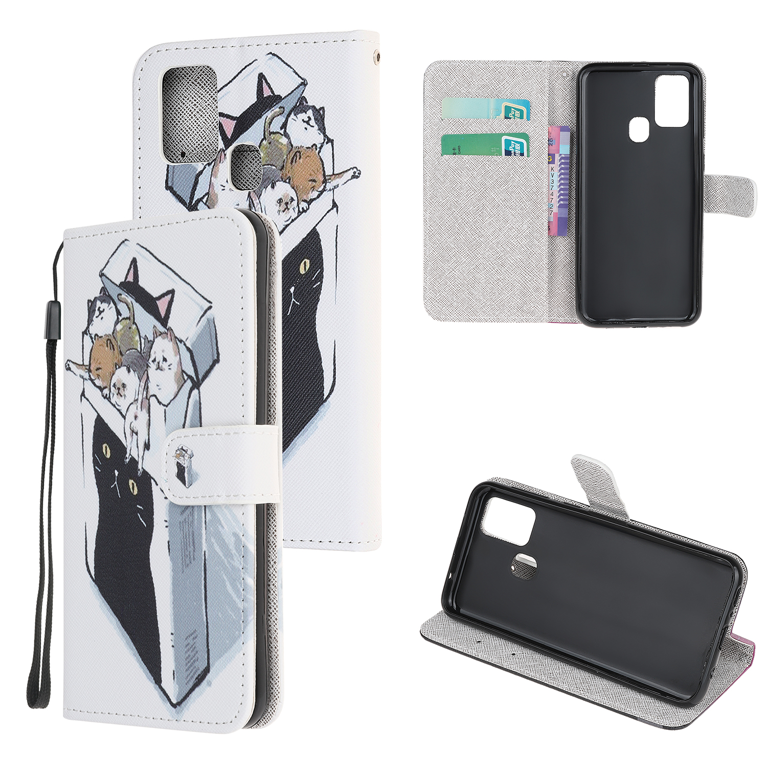 Pattern Printing Cross Texture Leather Mobile Cover for Samsung Galaxy M21/M30s - Cats, Galaxy M21
Pattern Printing Cross Texture Leather Mobile Cover for Samsung Galaxy M21/M30s - Cats, Galaxy M21