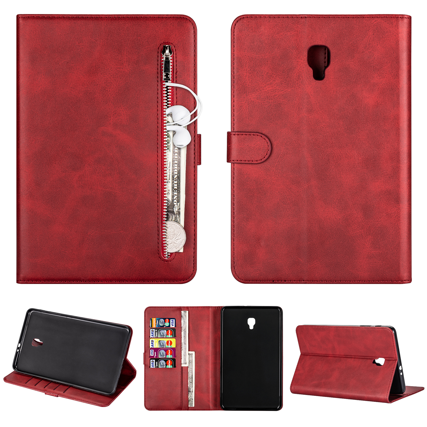 Zipper Pocket Wallet Stand Leather Tablet Protective Case Cover for Samsung Galaxy Tab A 8.0 (2017) T380 T385 - Red, Galaxy Tab A 8.0 (2017)
Zipper Pocket Wallet Stand Leather Tablet Protective Case Cover for Samsung Galaxy Tab A 8.0 (2017) T380 T385 - Red, Galaxy Tab A 8.0 (2017)