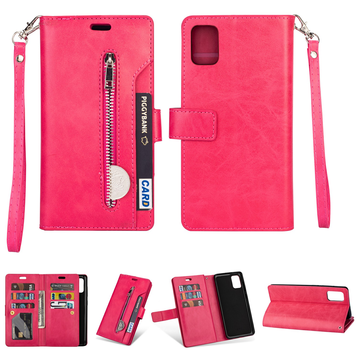 Multi-function Leather Wallet Stand Cover Case for Samsung Galaxy A31 - Rose, Galaxy A31
Multi-function Leather Wallet Stand Cover Case for Samsung Galaxy A31 - Rose, Galaxy A31