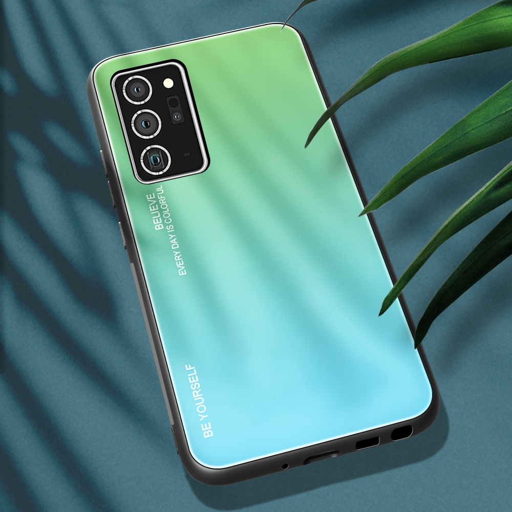 Gradient Цветовое Закаленное Стекло + ПК + ТПУ Комбинированные Чехол Для Samsung Galaxy Note20 Ultra / Note20 Ultra 5G - Зеленый, Голубой, Galaxy Note20 Ultra
Gradient Цветовое Закаленное Стекло + ПК + ТПУ Комбинированные Чехол Для Samsung Galaxy Note20 Ultra / Note20 Ultra 5G - Зеленый, Голубой, Galaxy Note20 Ultra