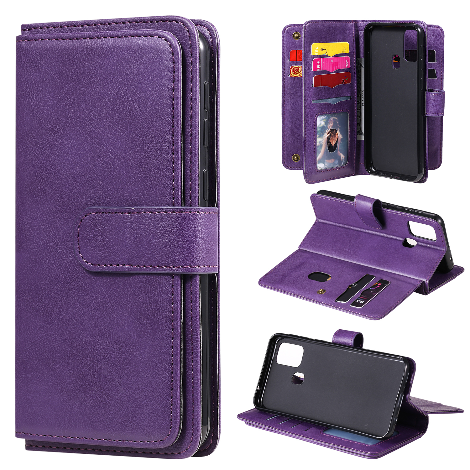 Multi-function 10 Card Slots Leather Wallet Case for Samsung Galaxy M31 - Purple, Galaxy M31
Multi-function 10 Card Slots Leather Wallet Case for Samsung Galaxy M31 - Purple, Galaxy M31