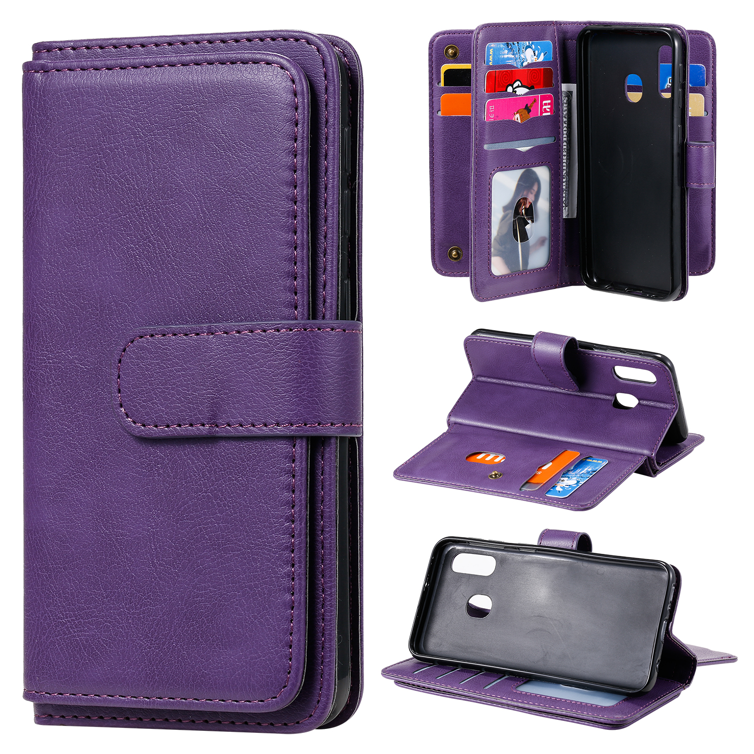 Multi-function 10 Card Slots PU Leather Wallet Case for Samsung Galaxy A20e - Purple, Galaxy A20e
Multi-function 10 Card Slots PU Leather Wallet Case for Samsung Galaxy A20e - Purple, Galaxy A20e
