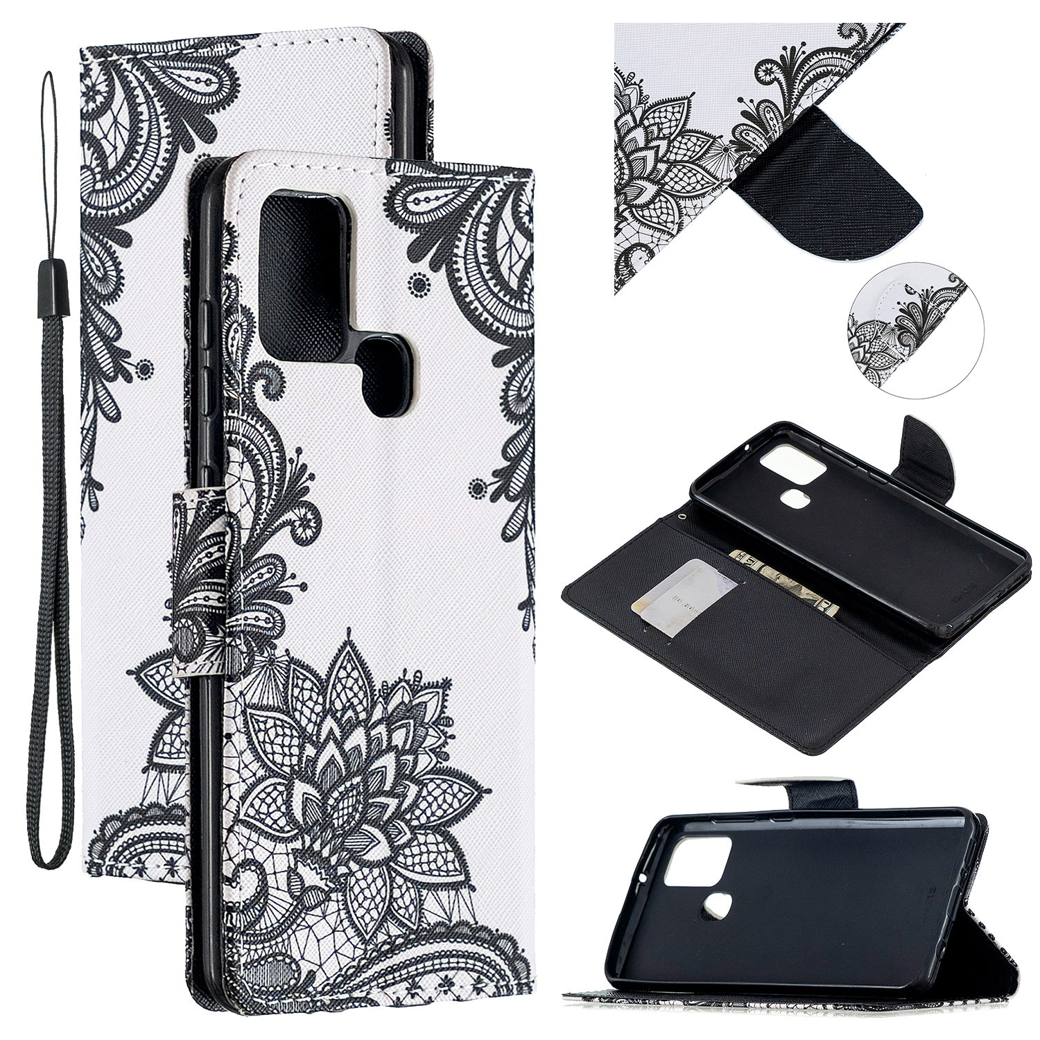 Pattern Printing Wallet Leather Stand Case for Samsung Galaxy A21s - Black Flower, Galaxy A21s
Pattern Printing Wallet Leather Stand Case for Samsung Galaxy A21s - Black Flower, Galaxy A21s