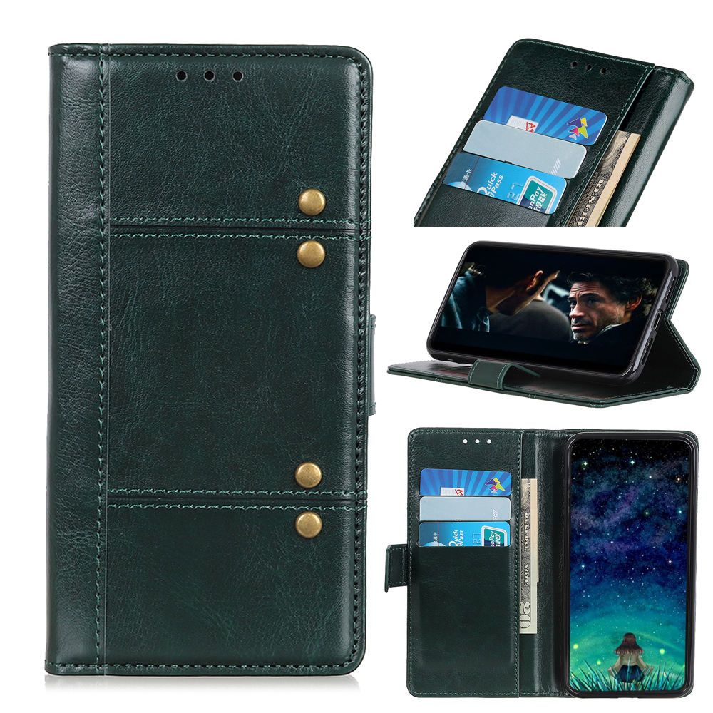 Rivet Decor Crazy Horse Texture Wallet Stand Leather Case for Samsung Galaxy A01 Core - Green, Galaxy A01 Core
Rivet Decor Crazy Horse Texture Wallet Stand Leather Case for Samsung Galaxy A01 Core - Green, Galaxy A01 Core