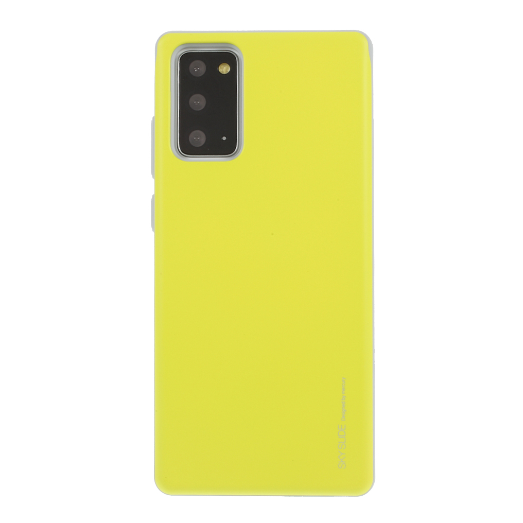 MERCURY GOOSPERY Sky Series Card Slot Slide PC TPU Protective Case for Samsung Galaxy Note 20/Note 20 5G - Fluorescent Green, Galaxy Note 20