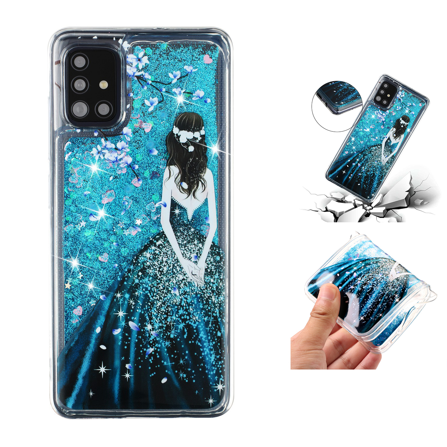 Stylish Pattern Glitter Powder Quicksand TPU Cover Phone Case for Samsung Galaxy A41 (Global Version) - Girl, Galaxy A41 (Global Version)
Stylish Pattern Glitter Powder Quicksand TPU Cover Phone Case for Samsung Galaxy A41 (Global Version) - Girl, Galaxy A41 (Global Version)