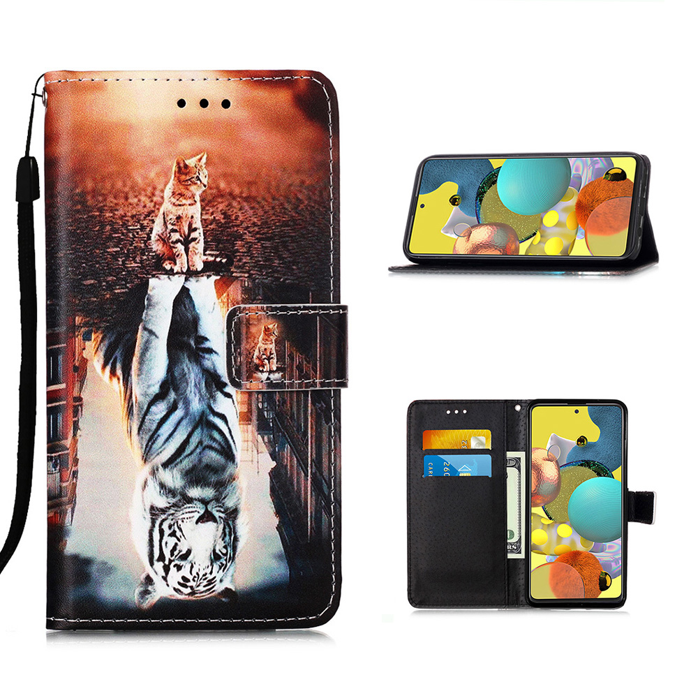 Pattern Printing PU Leather Wallet Phone Cover for Samsung Galaxy A51 5G SM-A516 - Cat and Tiger Reflection in Water, Galaxy A51 5G
Pattern Printing PU Leather Wallet Phone Cover for Samsung Galaxy A51 5G SM-A516 - Cat and Tiger Reflection in Water, Galaxy A51 5G