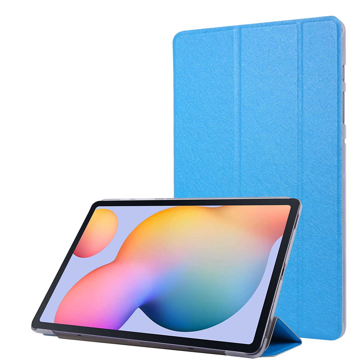 Silk Texture Tri-fold Stand Leather Case for Samsung Galaxy Tab S7 - Baby Blue, Galaxy Tab S7
Silk Texture Tri-fold Stand Leather Case for Samsung Galaxy Tab S7 - Baby Blue, Galaxy Tab S7