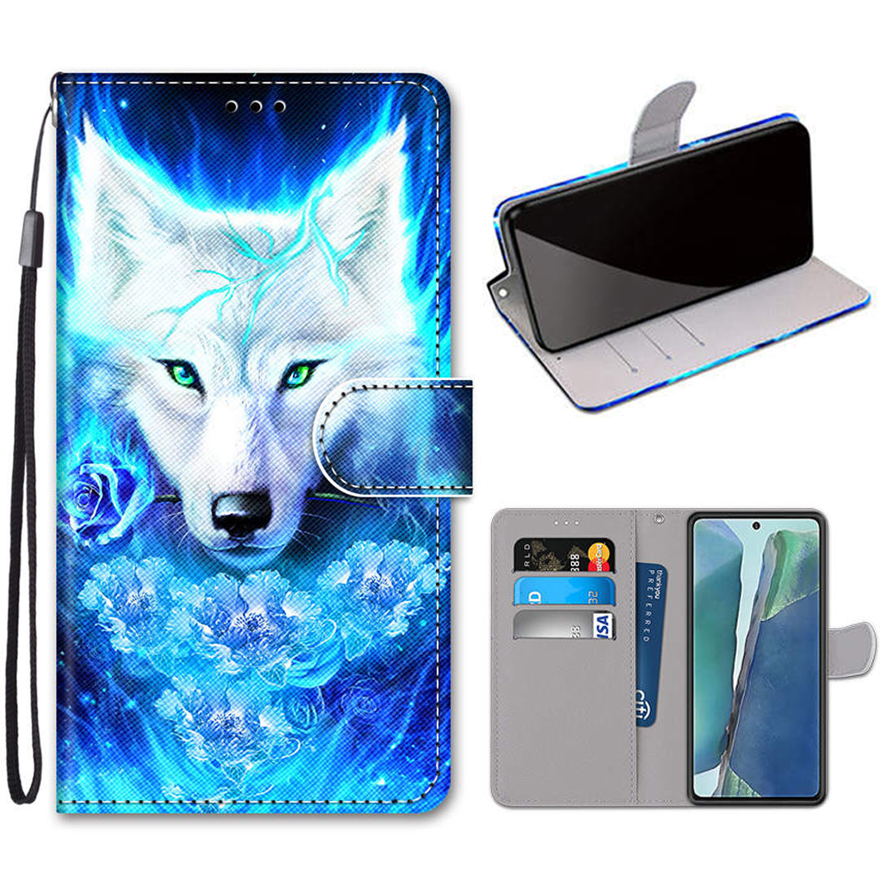 Pattern Printing Cross Texture Leather Wallet Phone Shell with Strap for Samsung Galaxy Note 20/Note 20 5G - White Wolf, Galaxy Note 20
Pattern Printing Cross Texture Leather Wallet Phone Shell with Strap for Samsung Galaxy Note 20/Note 20 5G - White Wolf, Galaxy Note 20