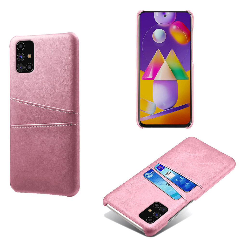 KSQ PU Leather Coated PC Cover with Double Card Slots for Samsung Galaxy M31s - Rose Gold, Samsung Galaxy M31s
KSQ PU Leather Coated PC Cover with Double Card Slots for Samsung Galaxy M31s - Rose Gold, Samsung Galaxy M31s