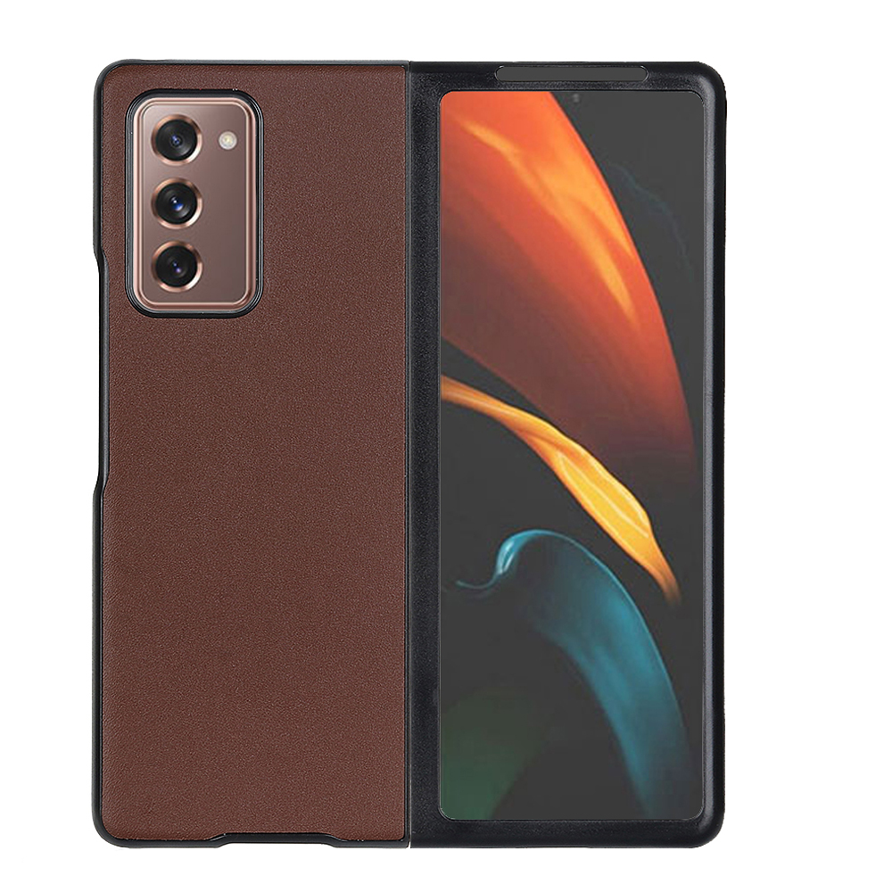 Genuine Leather Coated Hard PC Shell with Flexible 180-Degree Folding for Samsung Galaxy Z Fold2 5G - Brown, Galaxy Z Fold2 5G
Genuine Leather Coated Hard PC Shell with Flexible 180-Degree Folding for Samsung Galaxy Z Fold2 5G - Brown, Galaxy Z Fold2 5G