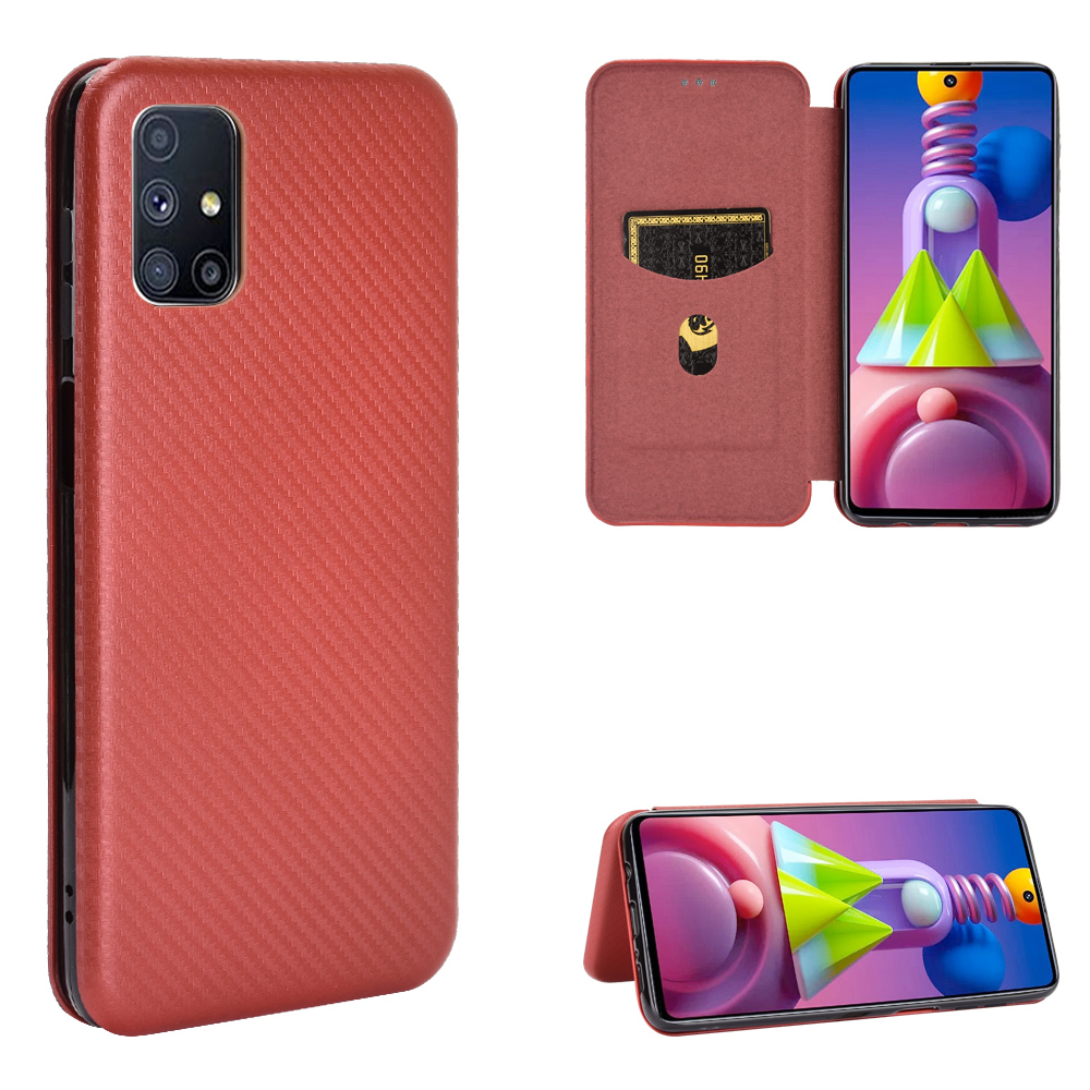 Carbon Fiber Skin Auto-absorbed Leather Cover for Samsung Galaxy M51 - Brown, Galaxy M51
Carbon Fiber Skin Auto-absorbed Leather Cover for Samsung Galaxy M51 - Brown, Galaxy M51