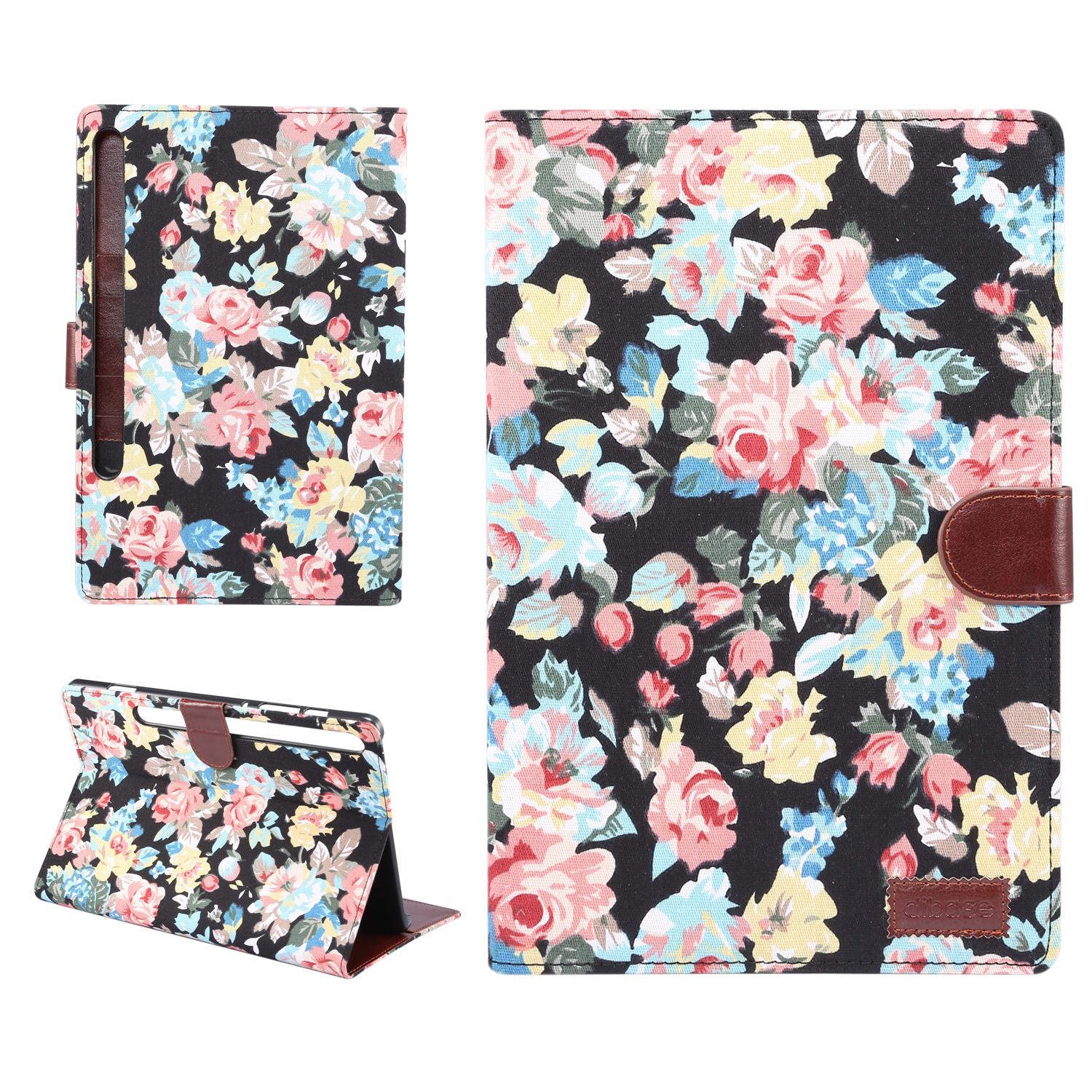 Floral Printed Cloth + PC Tablet Case for Samsung Galaxy Tab S7 Plus T970 (2020) - Black, Galaxy Tab S7 Plus
Floral Printed Cloth + PC Tablet Case for Samsung Galaxy Tab S7 Plus T970 (2020) - Black, Galaxy Tab S7 Plus