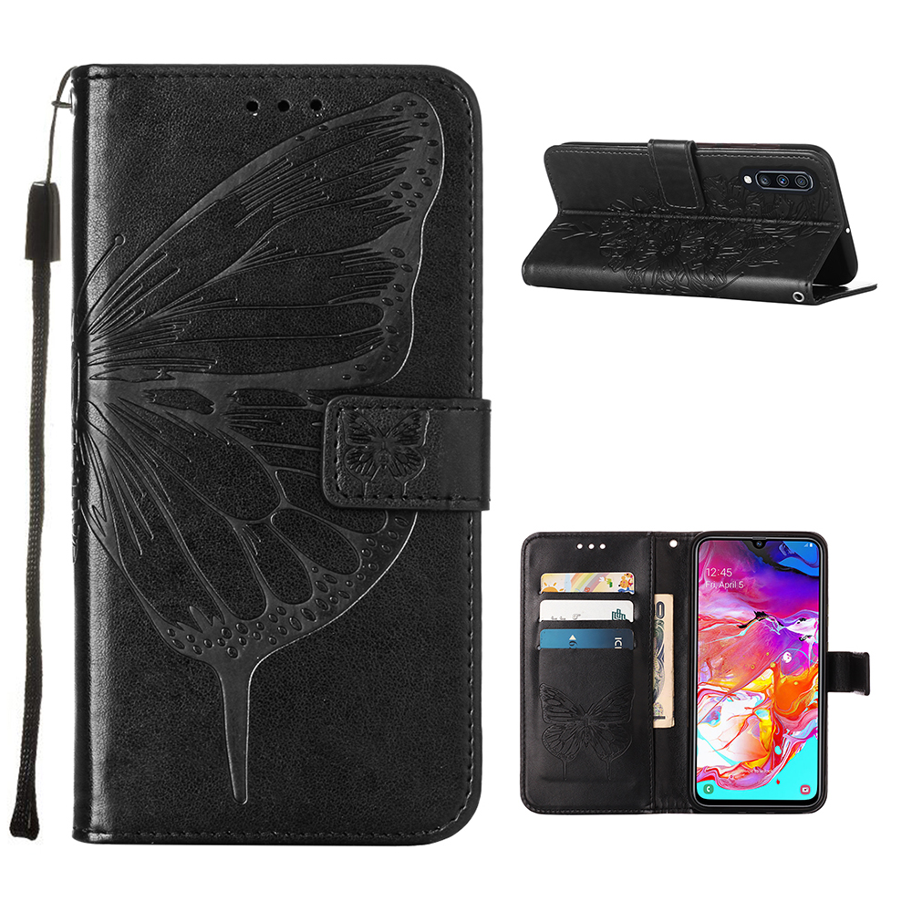 Leather Wallet Cell Phone Cover Shell with Butterfly and Flowers Imprinting for Samsung Galaxy A70/A70s - Black, Galaxy A70
Leather Wallet Cell Phone Cover Shell with Butterfly and Flowers Imprinting for Samsung Galaxy A70/A70s - Black, Galaxy A70