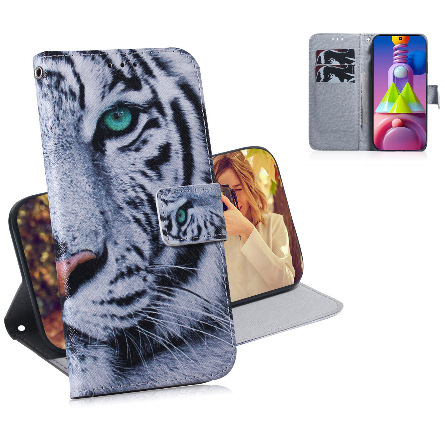 Pattern Printing PU Leather Wallet Case for Samsung Galaxy M51 International Edition Shell - Tiger, Galaxy M51
Pattern Printing PU Leather Wallet Case for Samsung Galaxy M51 International Edition Shell - Tiger, Galaxy M51