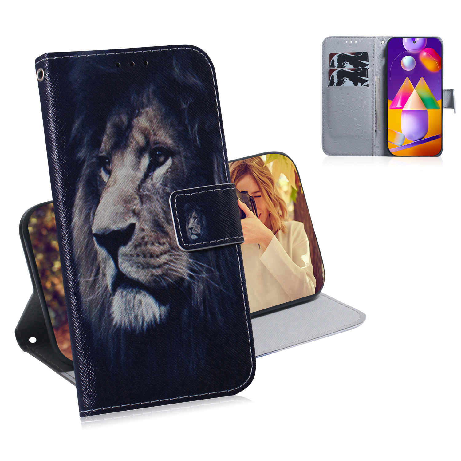 Pattern Printing Wallet Leather Cover Case for Samsung Galaxy M31s - Lion, Galaxy M31s
Pattern Printing Wallet Leather Cover Case for Samsung Galaxy M31s - Lion, Galaxy M31s