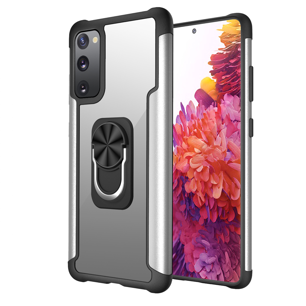 R-JUST Finger Ring Kickstand Drop-proof TPU+Clear PC Protective Phone Cover for Samsung Galaxy S20 FE 5G / Galaxy S20 FE - Silver, Galaxy S20 FE 5G
R-JUST Finger Ring Kickstand Drop-proof TPU+Clear PC Protective Phone Cover for Samsung Galaxy S20 FE 5G / Galaxy S20 FE - Silver, Galaxy S20 FE 5G
