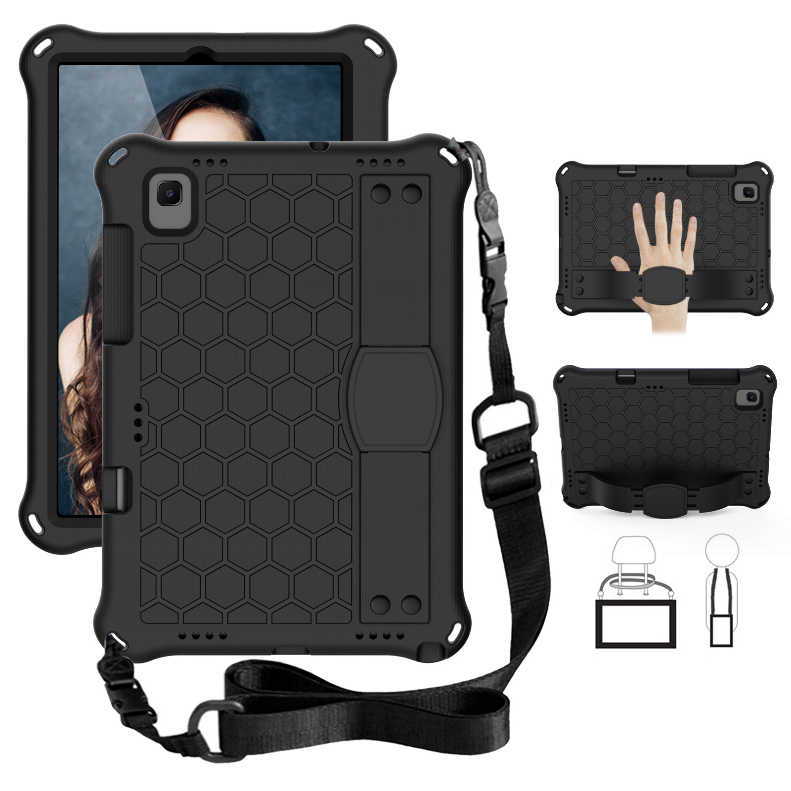 Сотовая Текстура Eva Shell с Плечевым Ремнем Для Samsung Galaxy Tab S5e SM-T720/T725 Cover - Черный, Galaxy Tab S5e SM-T720
Сотовая Текстура Eva Shell с Плечевым Ремнем Для Samsung Galaxy Tab S5e SM-T720/T725 Cover - Черный, Galaxy Tab S5e SM-T720