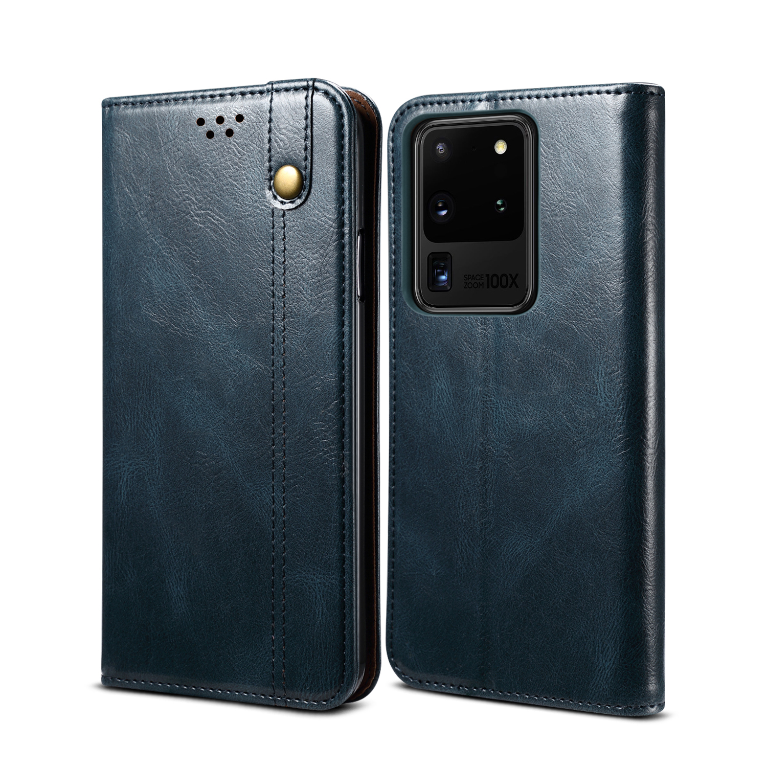 TPU + PU Waxy Crazy Horse Texture Leather Phone Cover Case for Samsung Galaxy S20 Ultra - Blue, Galaxy S20 Ultra
TPU + PU Waxy Crazy Horse Texture Leather Phone Cover Case for Samsung Galaxy S20 Ultra - Blue, Galaxy S20 Ultra