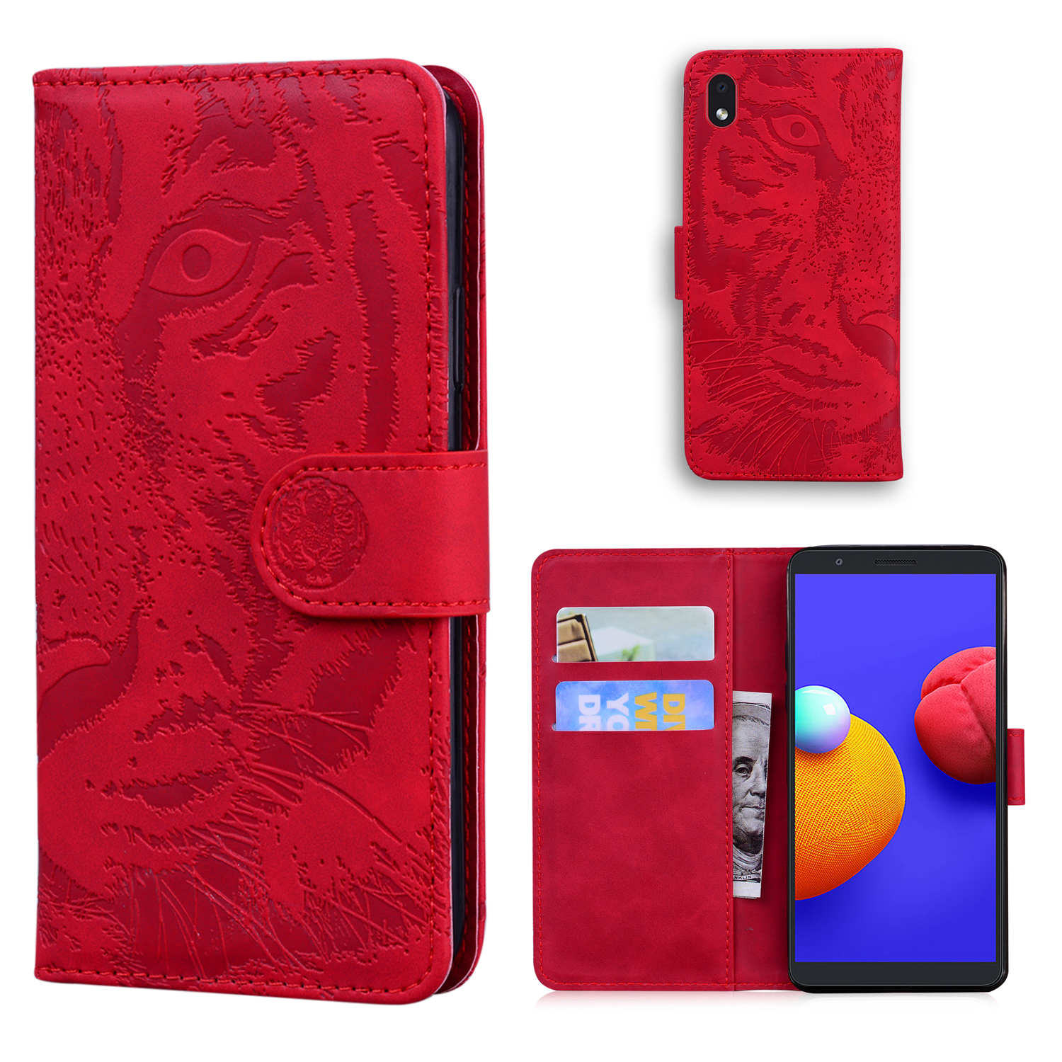 Tiger Face Imprinting Кошелек Стенд Кожаный Чехол Для Телефона Для Samsung Galaxy A01 Core / Samsung Galaxy M01 Core - Красный, Galaxy A01 Core
Tiger Face Imprinting Кошелек Стенд Кожаный Чехол Для Телефона Для Samsung Galaxy A01 Core / Samsung Galaxy M01 Core - Красный, Galaxy A01 Core