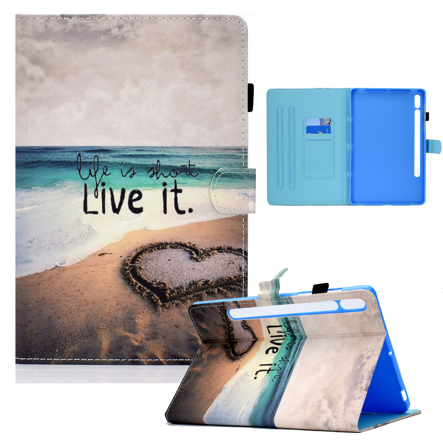 Pattern Printing Leather Protector for Samsung Galaxy Tab S7 T870 Card Holder Stand Case - Beach, Galaxy Tab S7
Pattern Printing Leather Protector for Samsung Galaxy Tab S7 T870 Card Holder Stand Case - Beach, Galaxy Tab S7