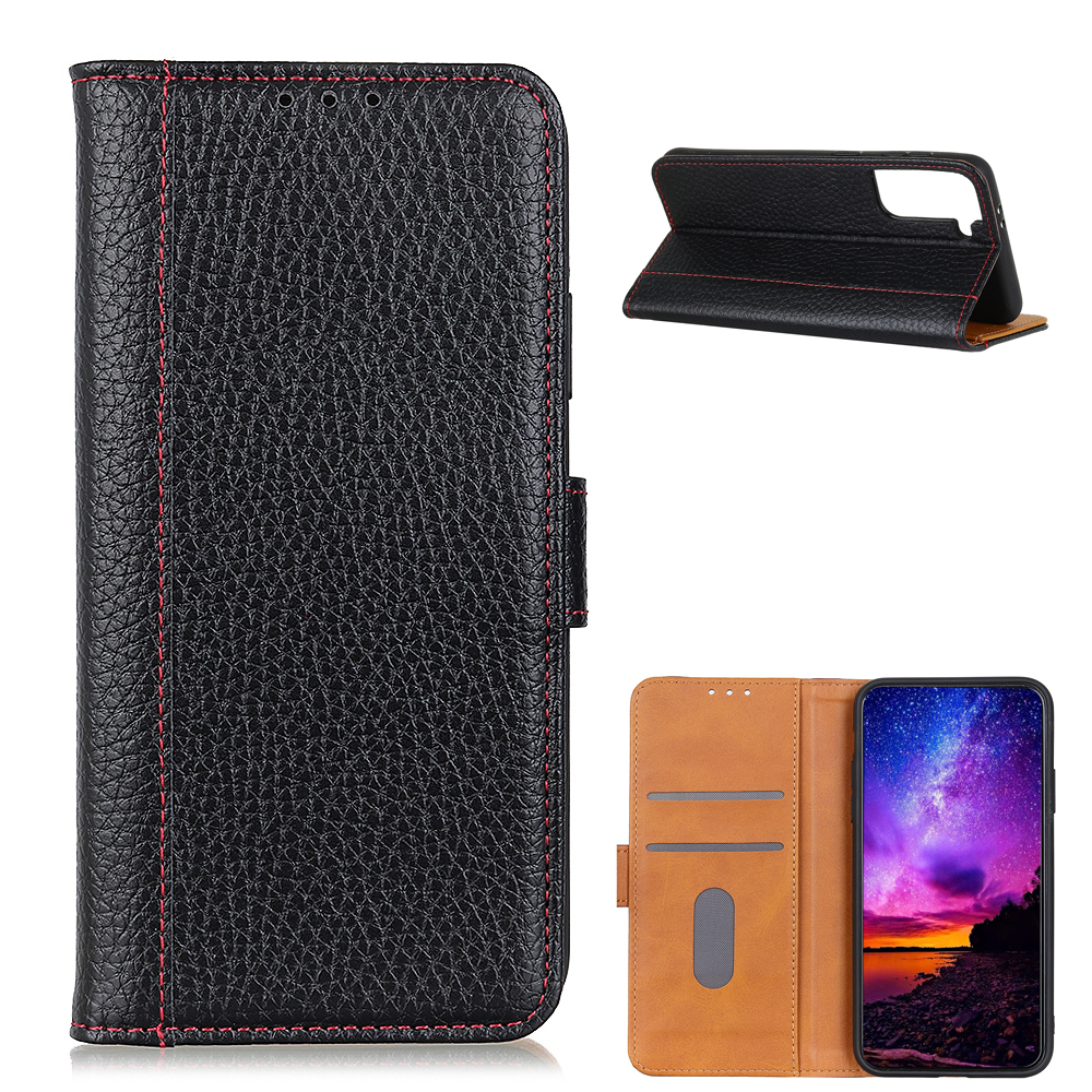 Litchi Leather Contrast-Color Phone Protective Case for Samsung Galaxy S21 5G - Black, Galaxy S21 5G
Litchi Leather Contrast-Color Phone Protective Case for Samsung Galaxy S21 5G - Black, Galaxy S21 5G