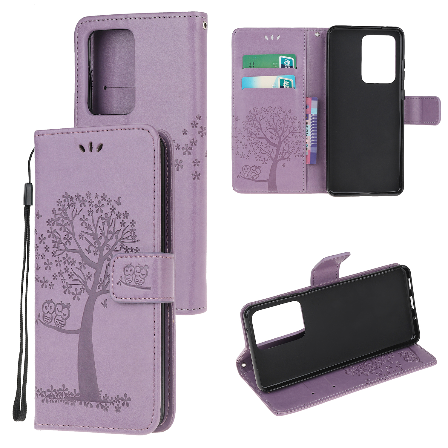 Owls and Tree Imprinting PU Leather Wallet Phone Case for Samsung Galaxy S30 Ultra/S21 Ultra - Light Purple, Other Samsung Models
Owls and Tree Imprinting PU Leather Wallet Phone Case for Samsung Galaxy S30 Ultra/S21 Ultra - Light Purple, Other Samsung Models