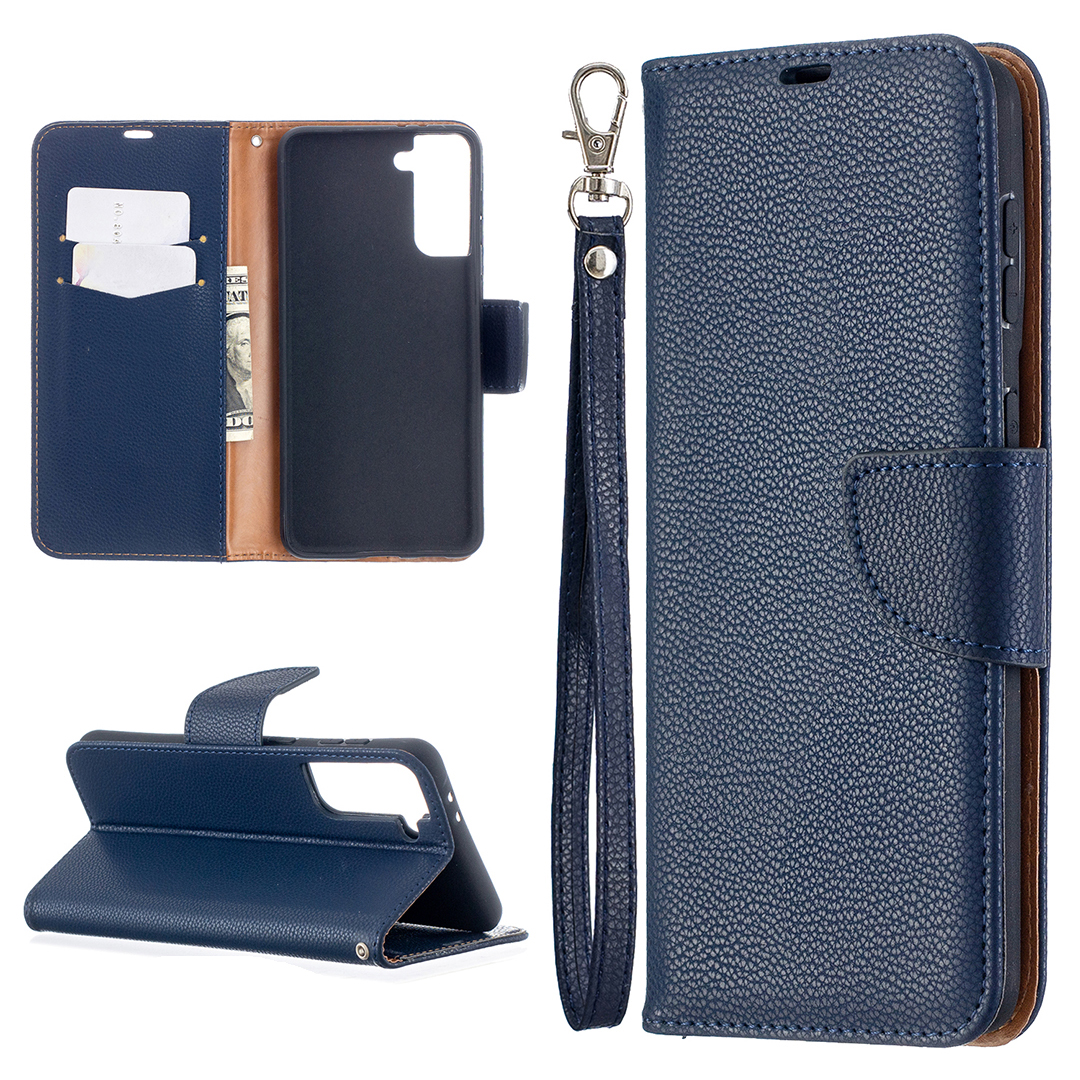 Texture Litchi Avec Boîtier en Cuir de Portefeuille Pour Samsung Galaxy S21 + 5G - Bleu
Texture Litchi Avec Boîtier en Cuir de Portefeuille Pour Samsung Galaxy S21 + 5G - Bleu