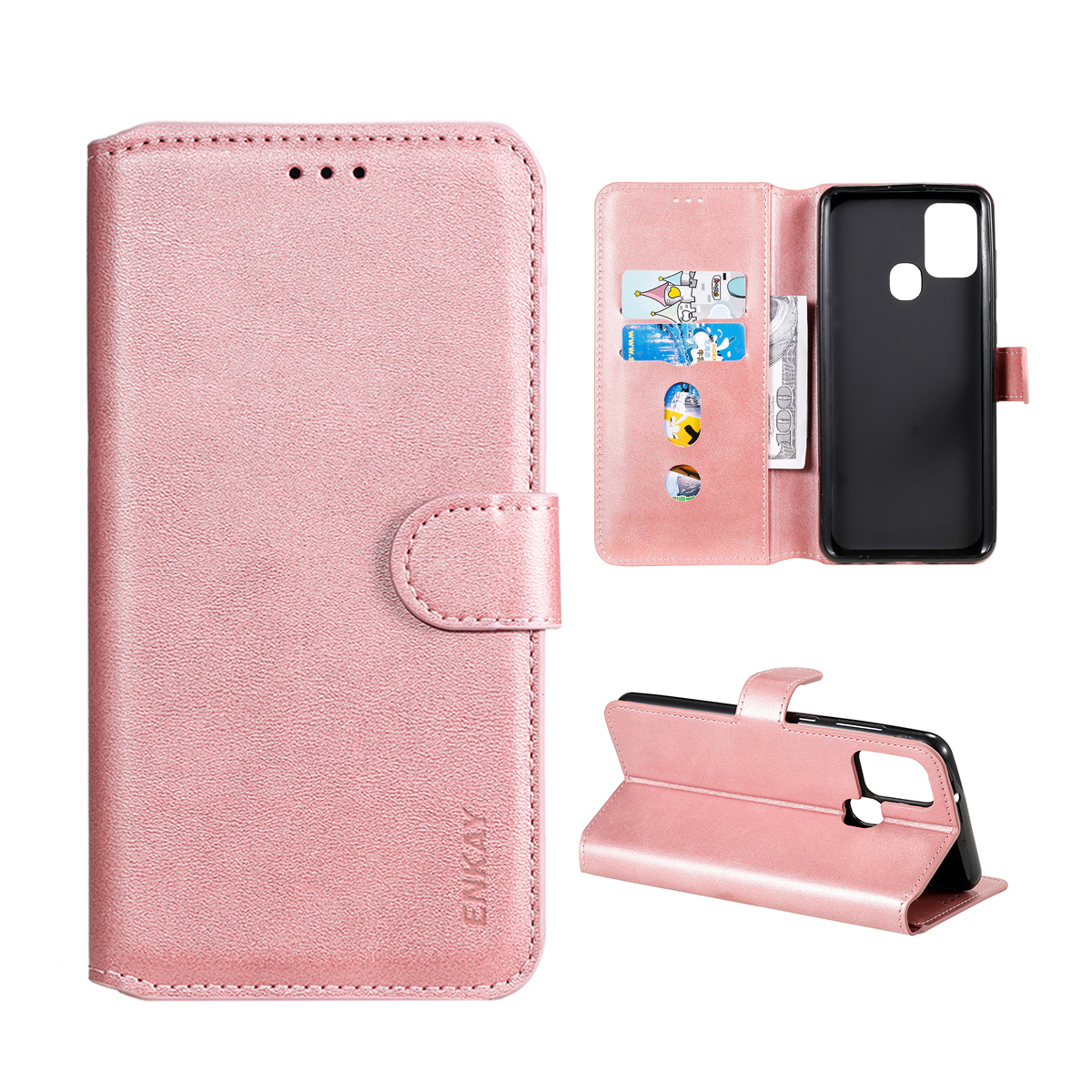 ENKAY ENK-PUC028 PU Leather + TPU Wallet Stand Phone Case for Samsung Galaxy A21s - Pink, Galaxy A21s
ENKAY ENK-PUC028 PU Leather + TPU Wallet Stand Phone Case for Samsung Galaxy A21s - Pink, Galaxy A21s