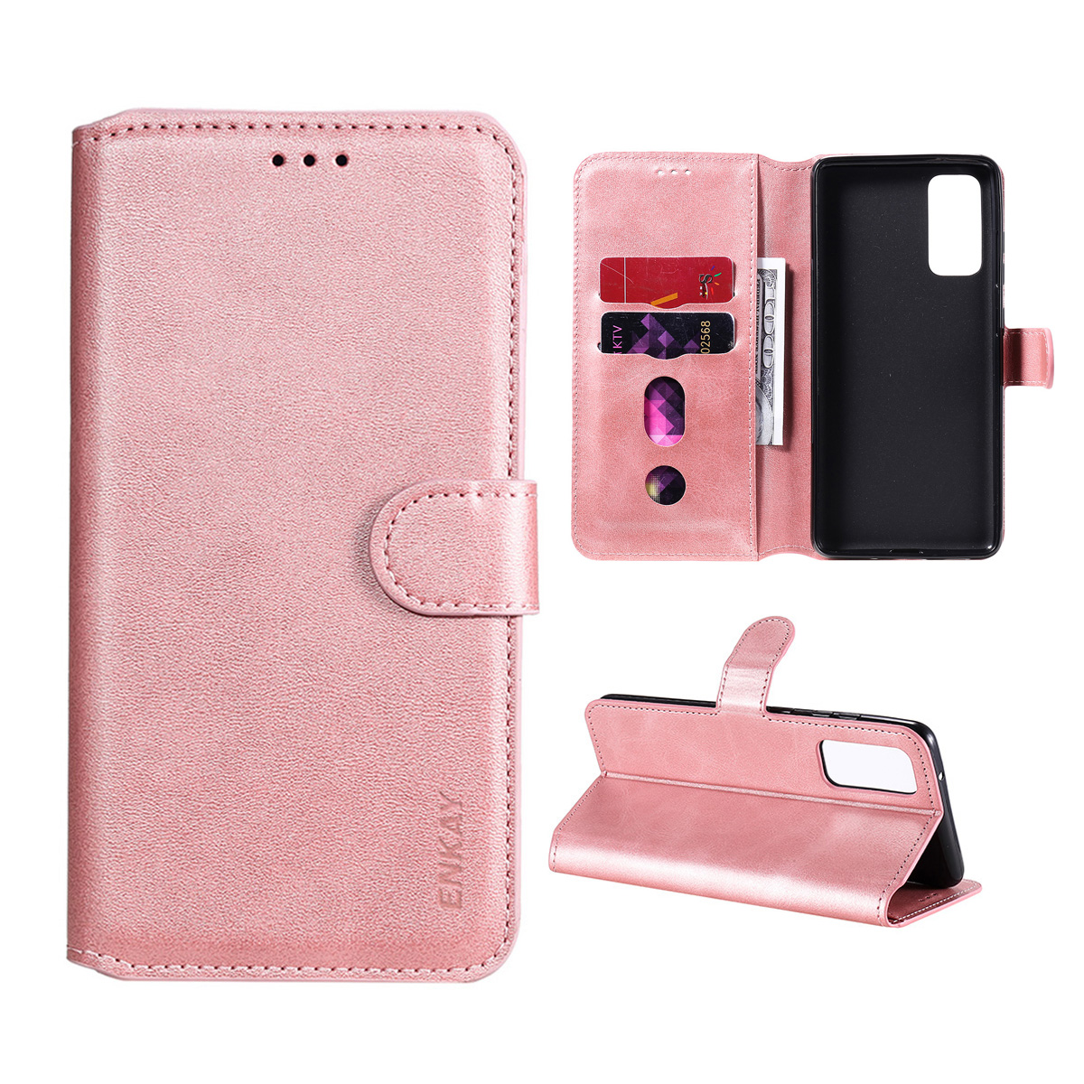 HAT-PRINCE ENK-PUC030 for Samsung Galaxy S20 FE 4G/5G/S20 Lite/S20 FE 2022 PU Leather + TPU Wallet Stand Phone Case - Rose Gold, Galaxy S20 FE 5G
HAT-PRINCE ENK-PUC030 for Samsung Galaxy S20 FE 4G/5G/S20 Lite/S20 FE 2022 PU Leather + TPU Wallet Stand Phone Case - Rose Gold, Galaxy S20 FE 5G