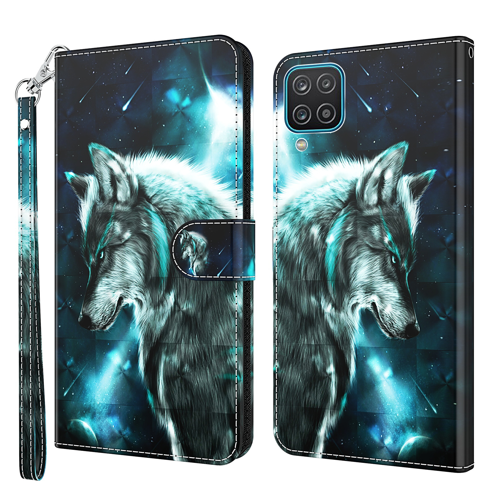 Supporting Stand Anti-scratch Shockproof Leather Case Pattern Printing Cover with Lanyard for Samsung Galaxy A12 - Wolf, Galaxy A12
Supporting Stand Anti-scratch Shockproof Leather Case Pattern Printing Cover with Lanyard for Samsung Galaxy A12 - Wolf, Galaxy A12