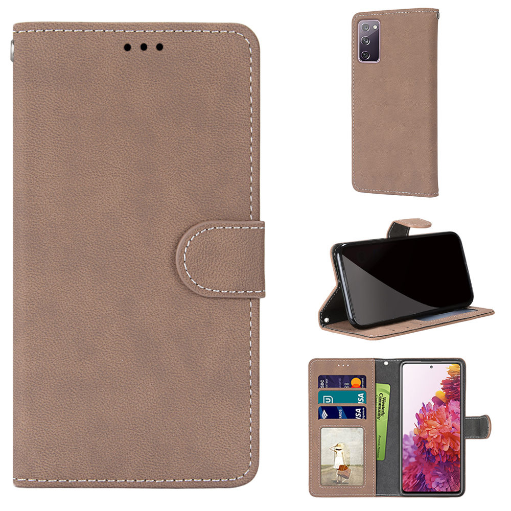 Retro Frosted Surface Wallet Leather Stand Phone Case for Samsung Galaxy S20 FE/S20 Fan Edition/S20 FE 5G/S20 Fan Edition 5G/S20 Lite - Brown, Galaxy S20 FE
Retro Frosted Surface Wallet Leather Stand Phone Case for Samsung Galaxy S20 FE/S20 Fan Edition/S20 FE 5G/S20 Fan Edition 5G/S20 Lite - Brown, Galaxy S20 FE