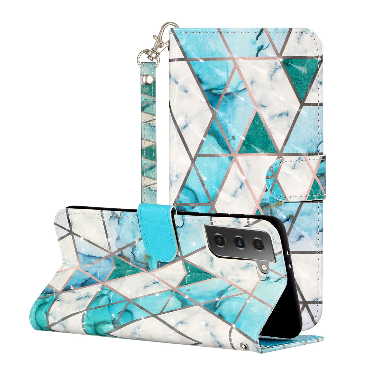 Wallet Stand 3D Pattern Printing Leather Phone Casing with Strap for Samsung Galaxy S21+ 5G - Triangle, Samsung Galaxy S21+
Wallet Stand 3D Pattern Printing Leather Phone Casing with Strap for Samsung Galaxy S21+ 5G - Triangle, Samsung Galaxy S21+