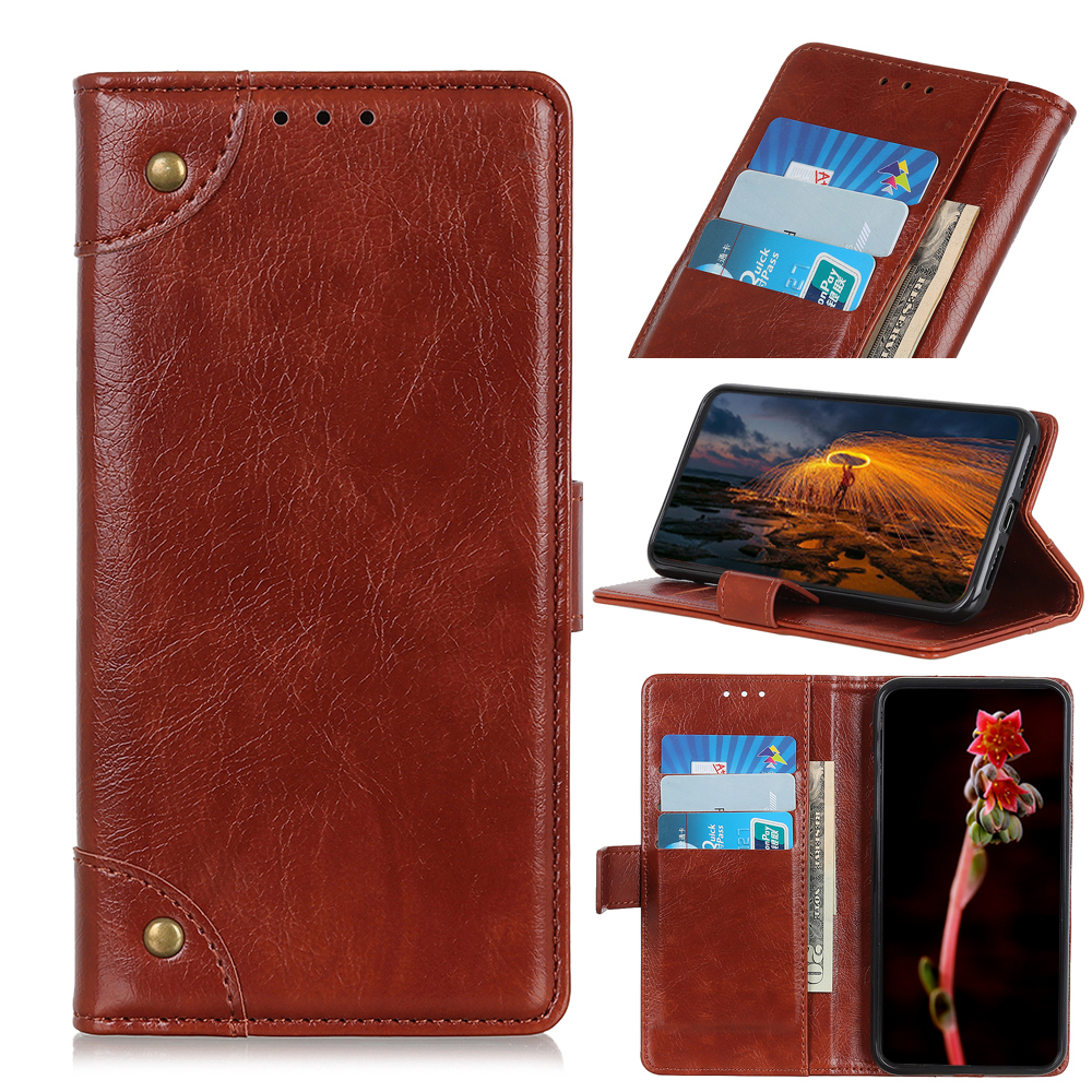 Brass Button Nappa Texture Leather Wallet Case for Samsung Galaxy S21 5G - Brown, Galaxy S21 5G
Brass Button Nappa Texture Leather Wallet Case for Samsung Galaxy S21 5G - Brown, Galaxy S21 5G