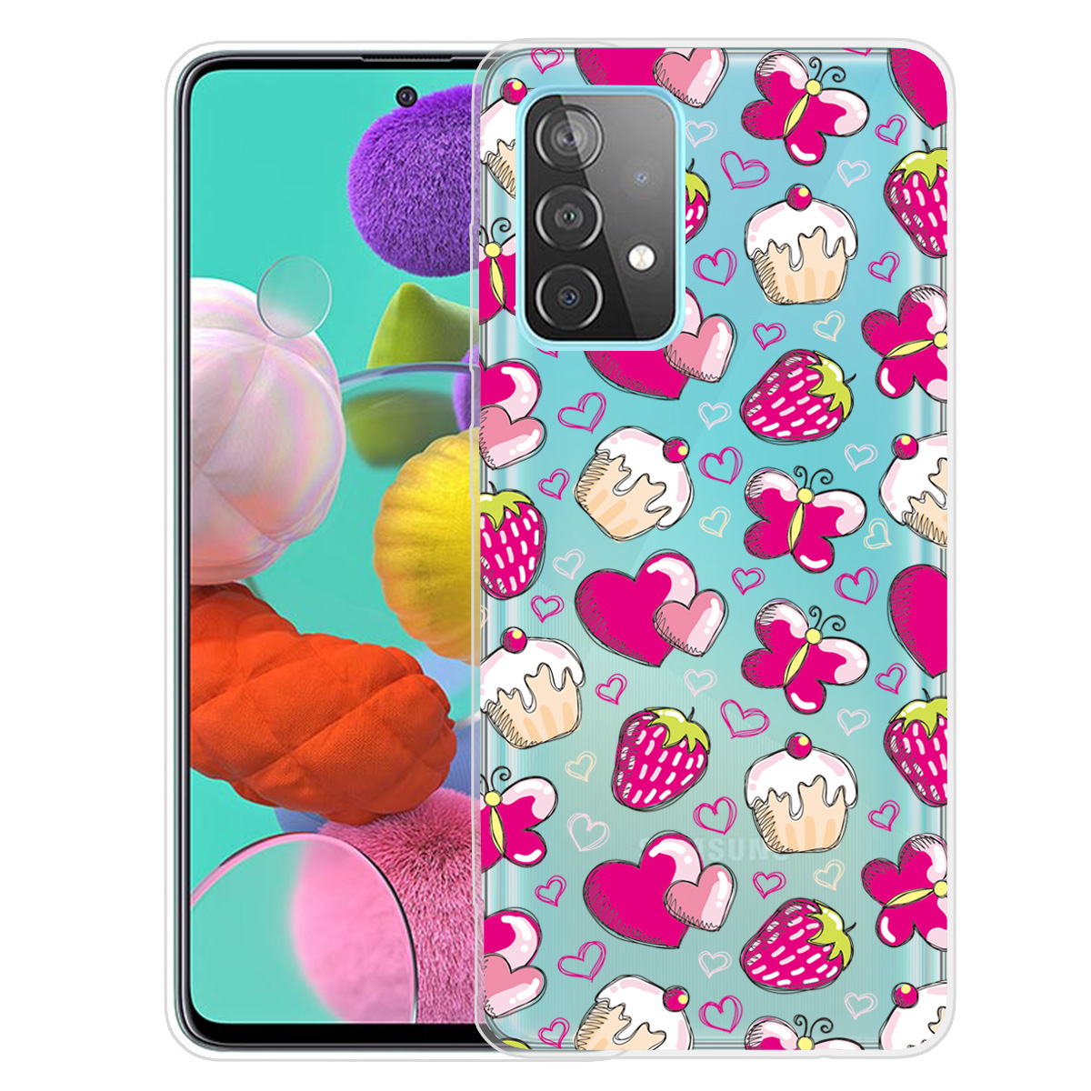 Падение Устойчивостойкая Печать Photion TPU Чехол Для Samsung Galaxy A72 4G / 5G - Торт И Клубника, Galaxy A72 5G
Падение Устойчивостойкая Печать Photion TPU Чехол Для Samsung Galaxy A72 4G / 5G - Торт И Клубника, Galaxy A72 5G