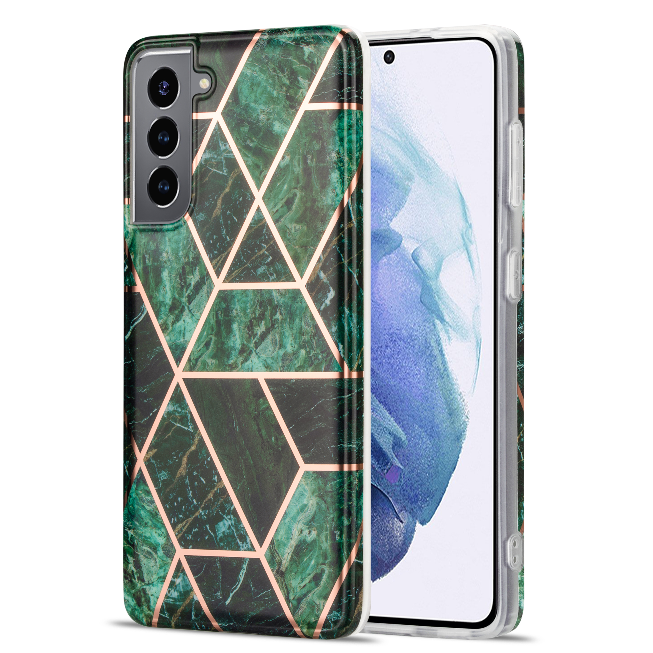 For Samsung Galaxy S21 4G/5G Electroplating Splicing Marble Pattern Phone Protector - Green, Galaxy S21 5G
For Samsung Galaxy S21 4G/5G Electroplating Splicing Marble Pattern Phone Protector - Green, Galaxy S21 5G