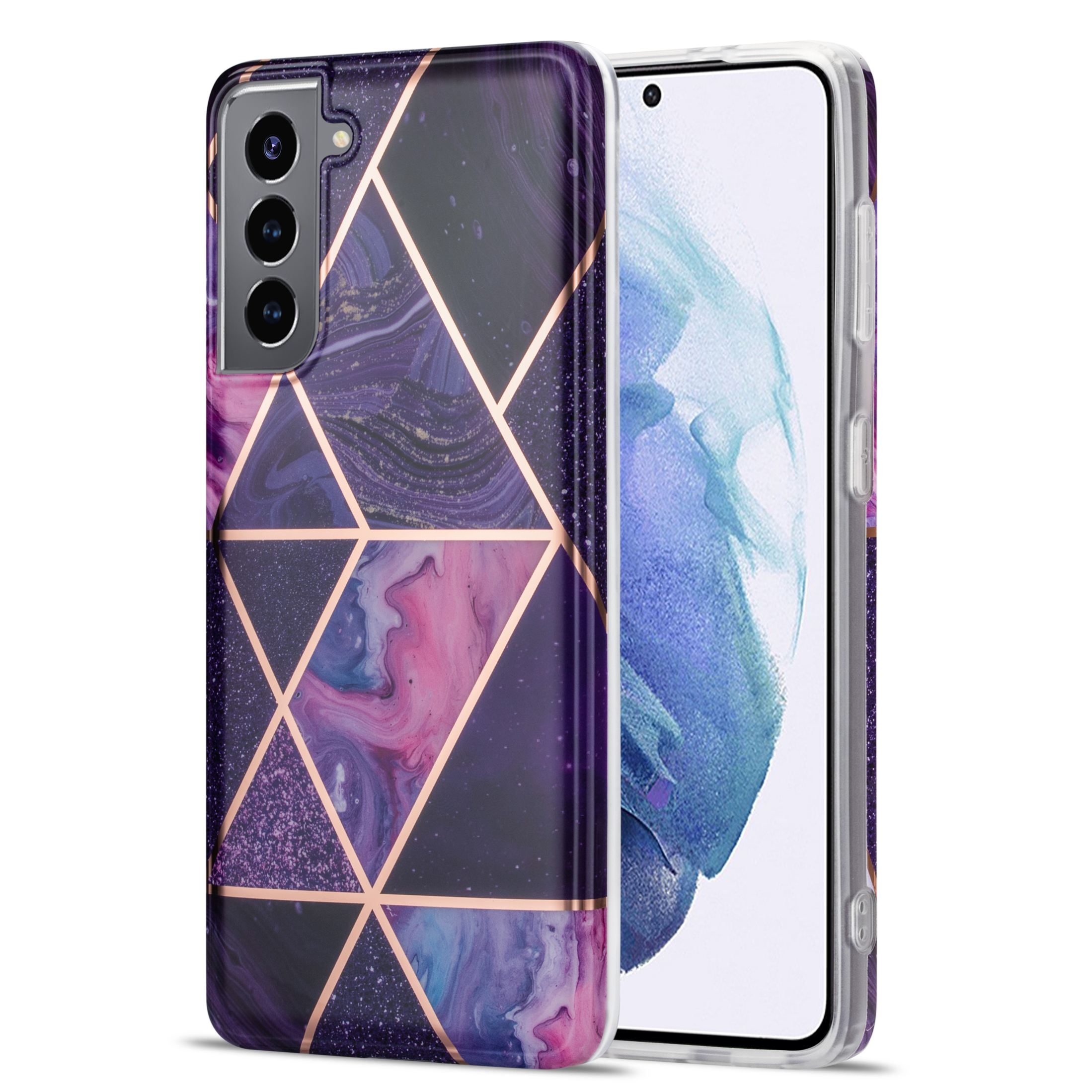 Для Samsung Galaxy S21 5G Гальванического Соращивания Сращивания Сращивания Мраморного Узора Телефонного Протектора - Фиолетовый, Galaxy S21 5G
Для Samsung Galaxy S21 5G Гальванического Соращивания Сращивания Сращивания Мраморного Узора Телефонного Протектора - Фиолетовый, Galaxy S21 5G