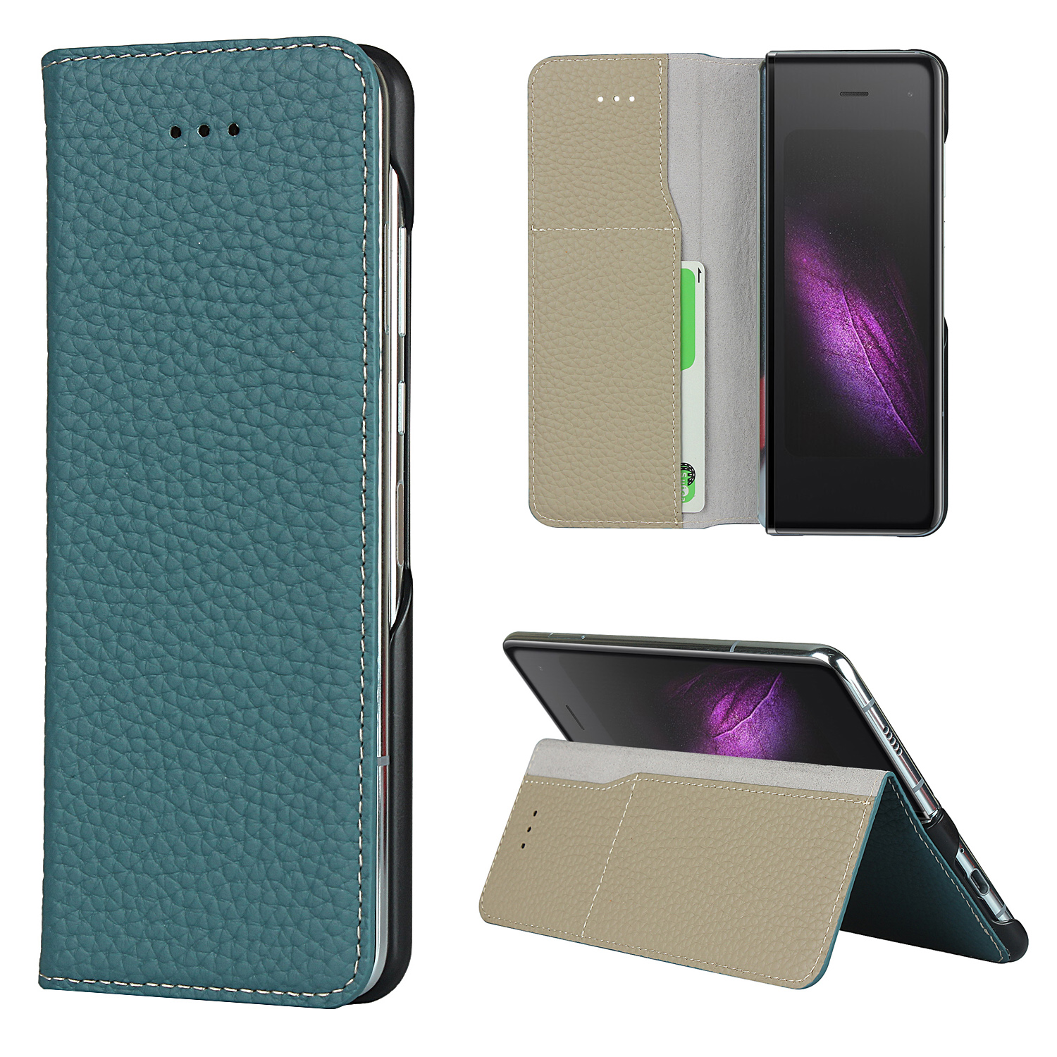 For Samsung Galaxy Z Fold2 5G Litchi Skin Genuine Leather Stand Case - Sky Blue, Galaxy Z Fold2 5G
For Samsung Galaxy Z Fold2 5G Litchi Skin Genuine Leather Stand Case - Sky Blue, Galaxy Z Fold2 5G