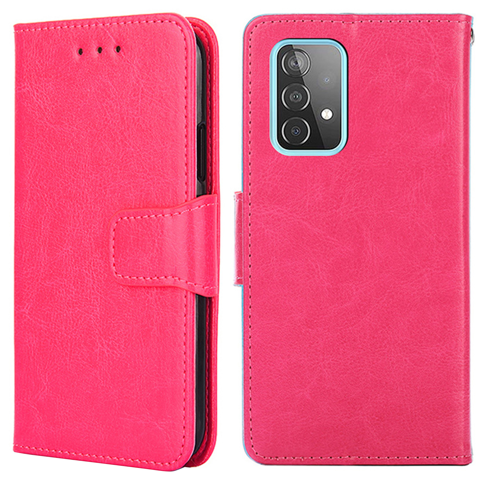 Wallet Textured Leather Stand Phone Shell for Samsung Galaxy AA52 4G/5G / A52s 5G - Rose, Galaxy A52 5G
Wallet Textured Leather Stand Phone Shell for Samsung Galaxy AA52 4G/5G / A52s 5G - Rose, Galaxy A52 5G