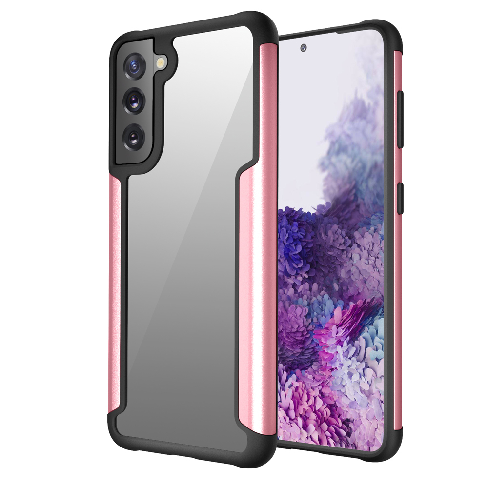 Metal + TPU + Clear PC Drop Resistant Full Protection Hybrid Back Case for Samsung Galaxy S21 Plus 5G - Rose Gold, Galaxy S21+ 5G
Metal + TPU + Clear PC Drop Resistant Full Protection Hybrid Back Case for Samsung Galaxy S21 Plus 5G - Rose Gold, Galaxy S21+ 5G