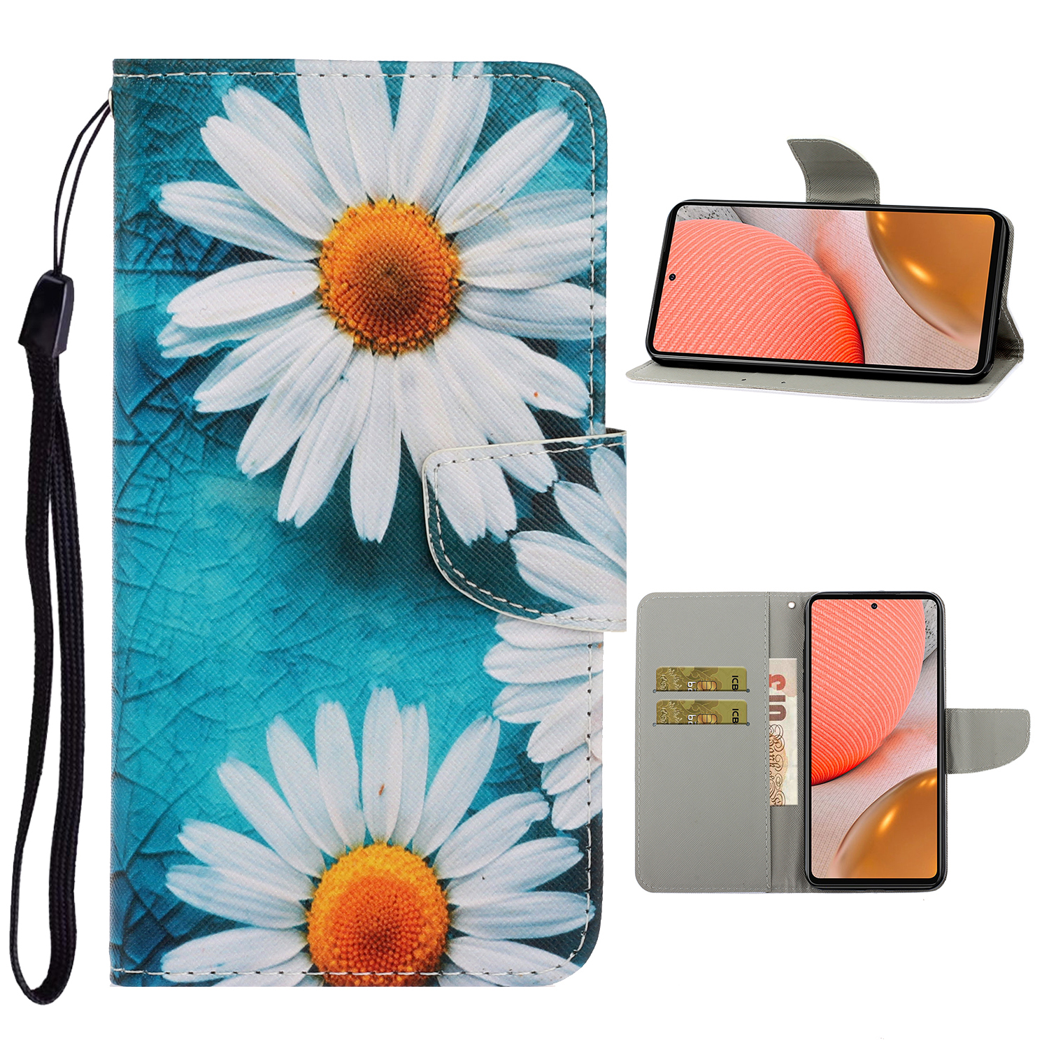 TPU + PU Кожаный Кошелек Стенд Телефон с Lanyard Для Samsung Galaxy A72 5G / A72 4G - Хризантема, Galaxy A72 5G
TPU + PU Кожаный Кошелек Стенд Телефон с Lanyard Для Samsung Galaxy A72 5G / A72 4G - Хризантема, Galaxy A72 5G