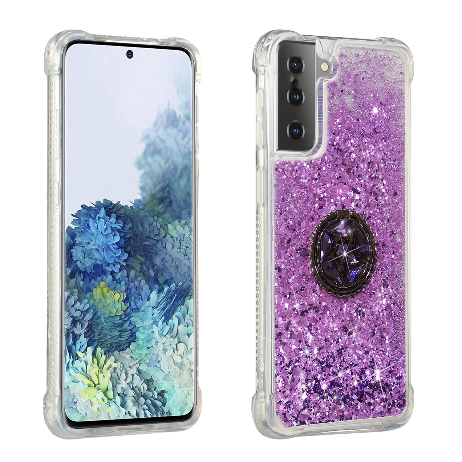 Bletitter Powder Kickgstry Quicksand Cover TPU Для Samsung Galaxy S21 5G - Фиолетовый, Galaxy S21 5G